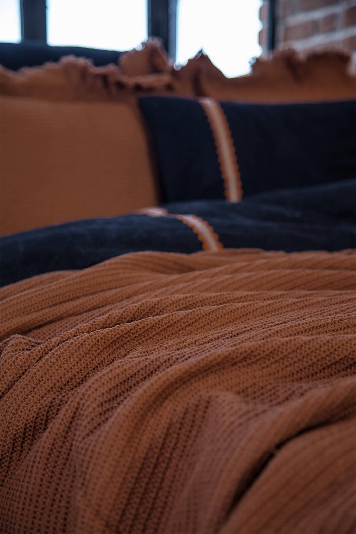 سرویس روتختی دو نفره  قهوه ای اکوکاتنEcocotton | 8684170000000 اورجینال - تصویر 2