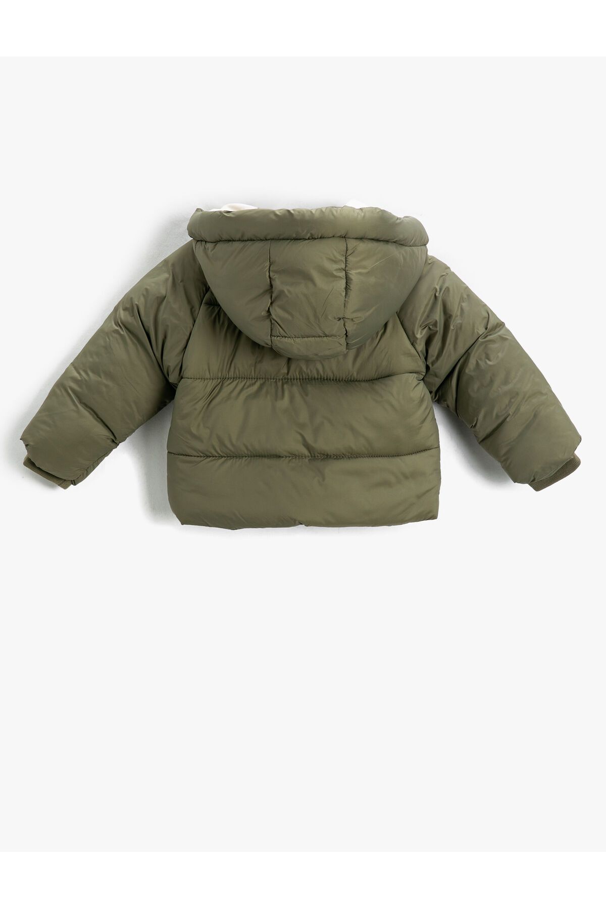 Kapüşonlu Şişme Mont Peluş Astarlı