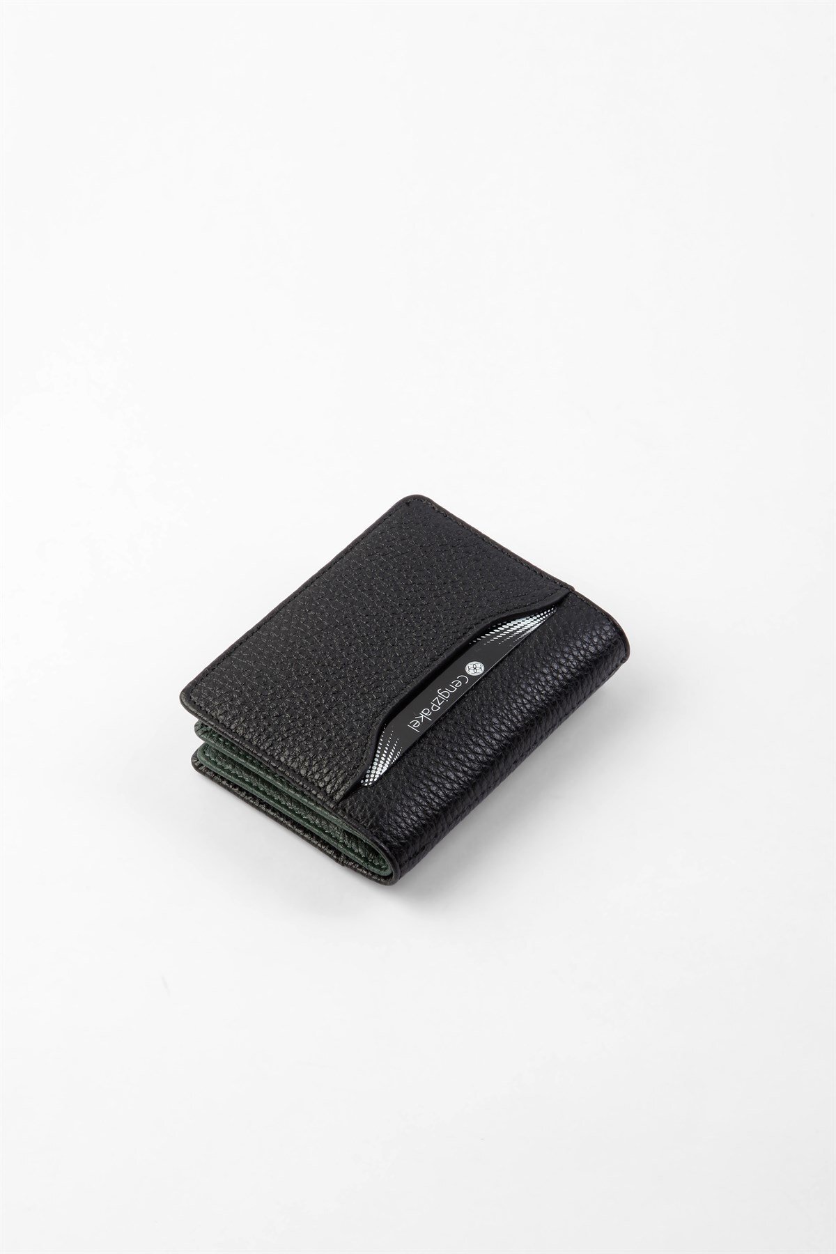 Cengiz Pakel  Cengiz Pakel Hakiki Deri Kartlık 2499-siyah-yeşil - Görsel 6