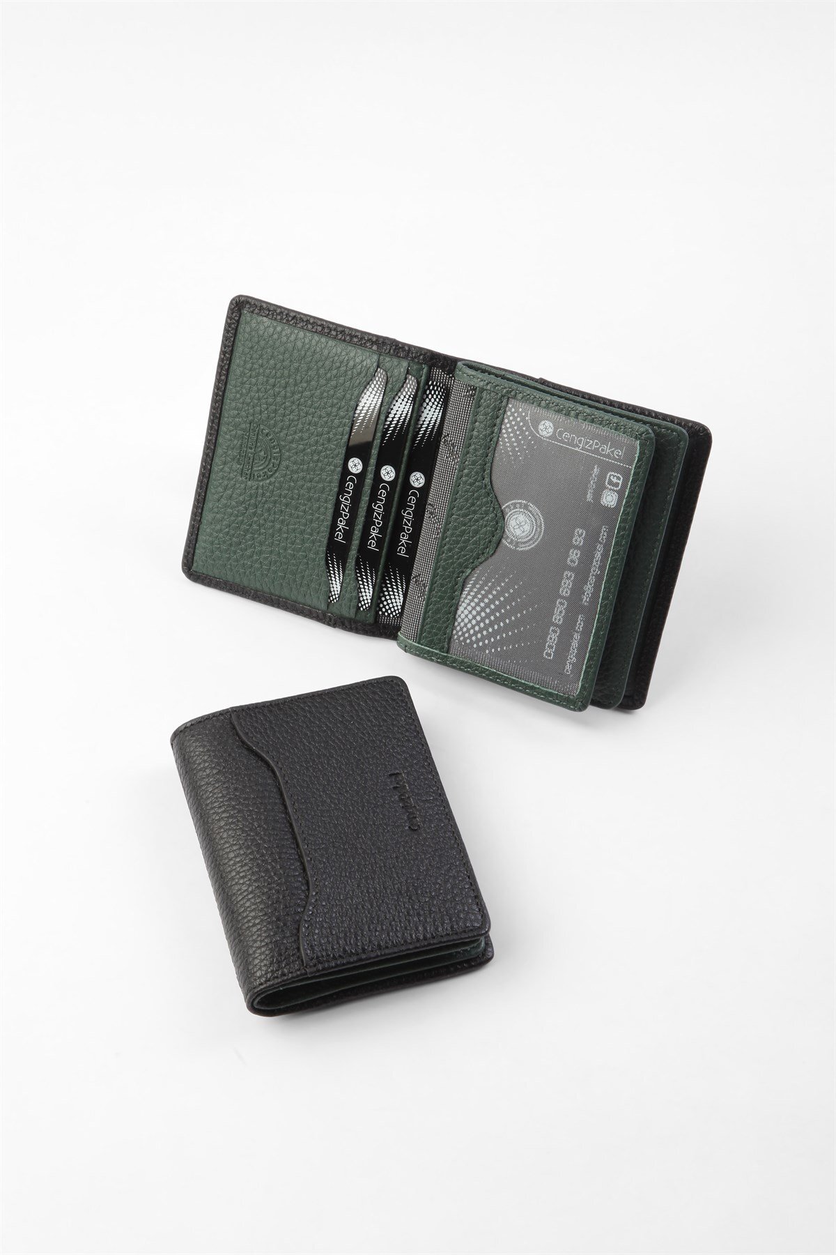 Cengiz Pakel  Cengiz Pakel Hakiki Deri Kartlık 2499-siyah-yeşil