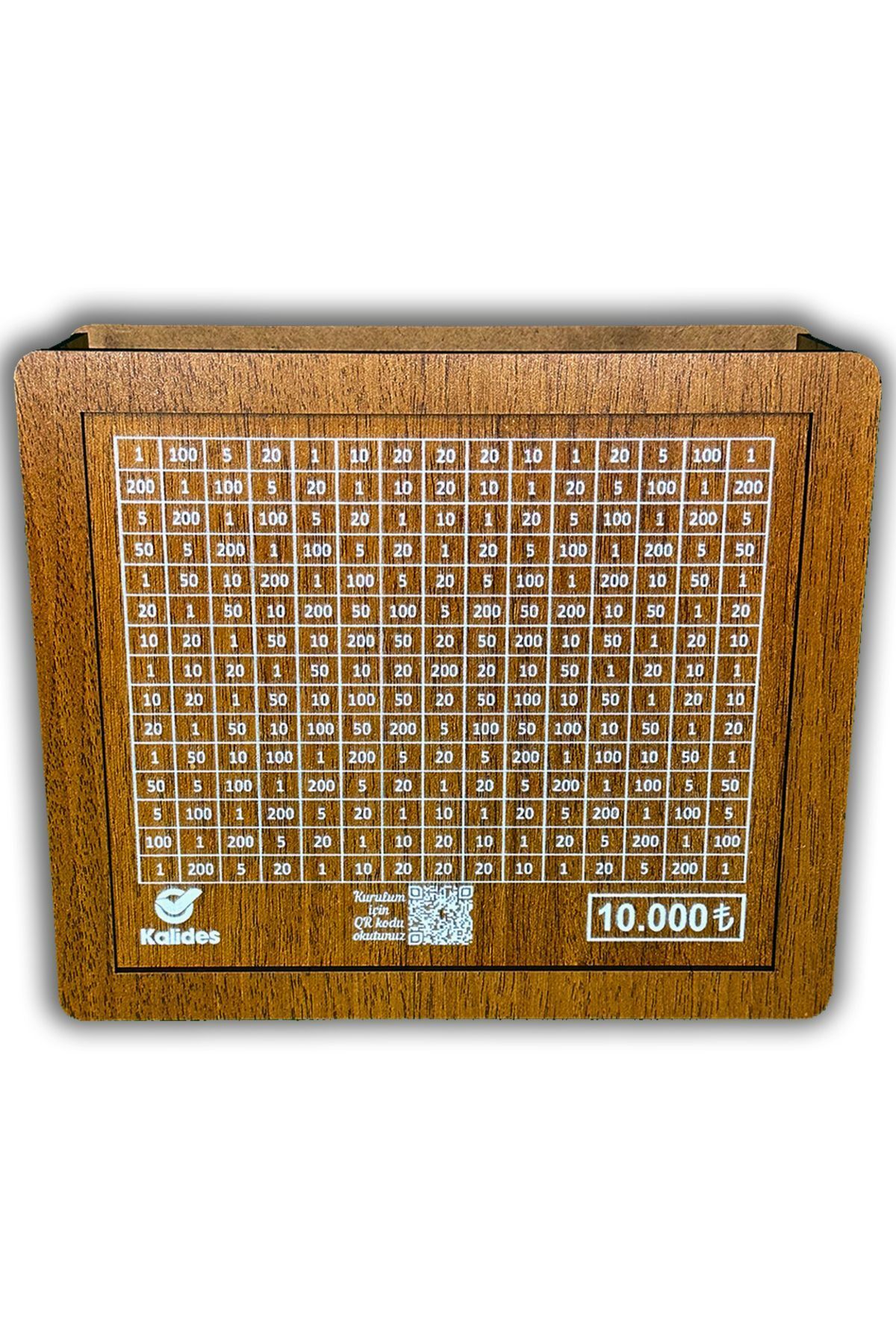 Parabox - 10.000tl Kumbara - Ahşap Para Biriktirme Hedef Kutusu - Hediyelik Ürünler