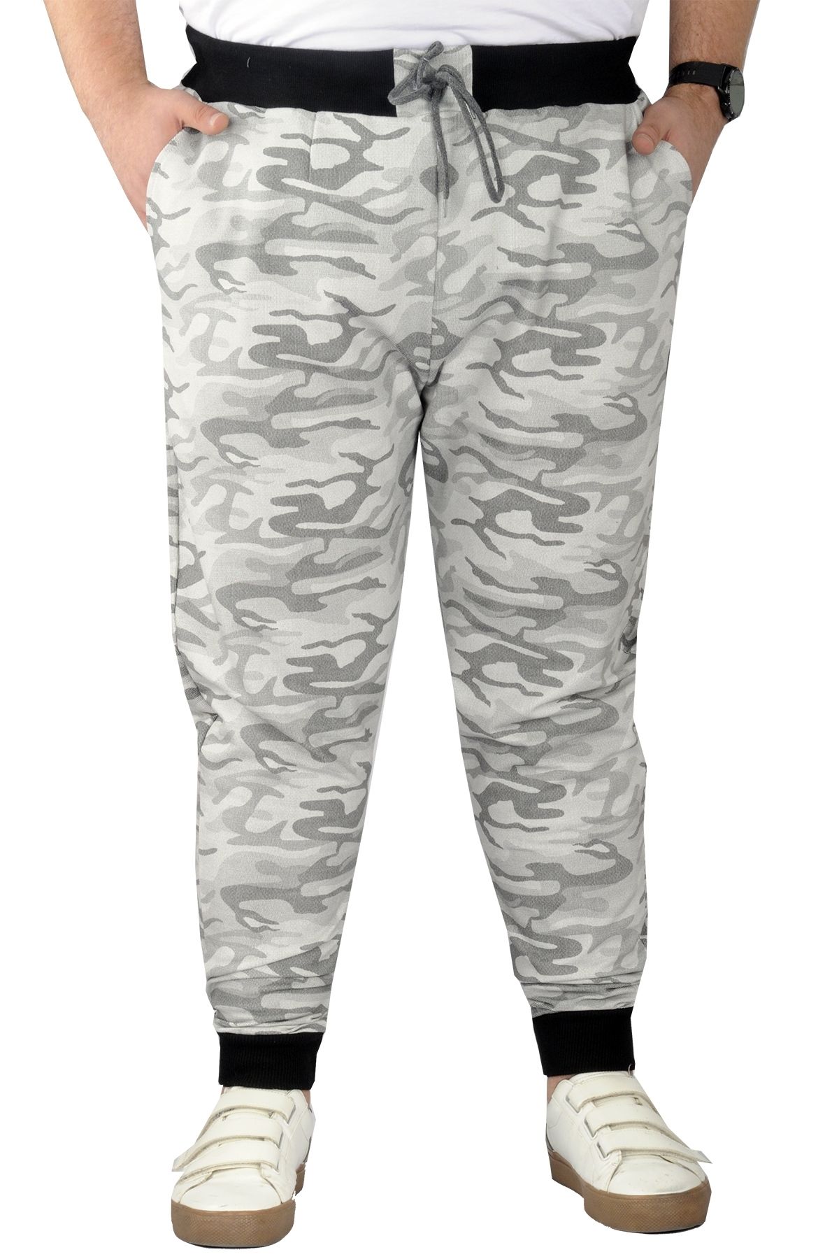 Modexl Mode Xl Plus Size Sweatpants Camouflage 22508 Бежевый