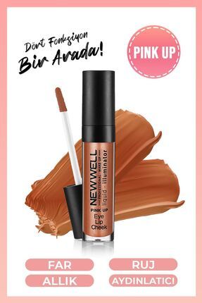 New Well Lıquıd Illumınator Aydınlatıcı Allık 3 In 1 - Pink Up