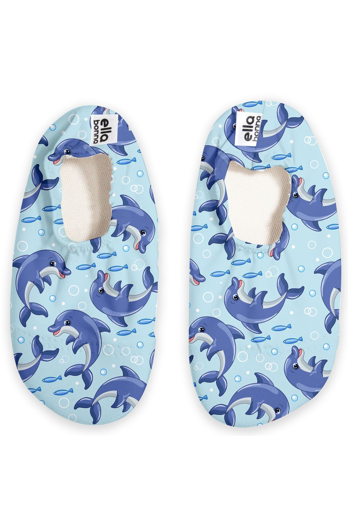 Ella Bonna-Talpă Anti-alunecare, Bebeluş unisex, Pantofi de mare pentru copii, Papuci de piscină, Delfin 1