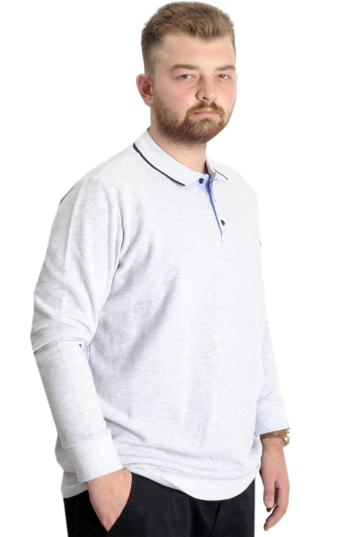 ModeXL-Мъжки спортен поло костюм Mode XL Large Size Selanik Horse 23442 Karmelange 3