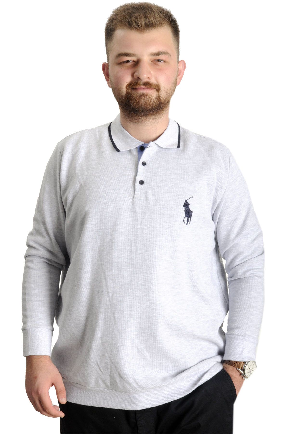 ModeXL-Мъжки спортен поло костюм Mode XL Large Size Selanik Horse 23442 Karmelange 1