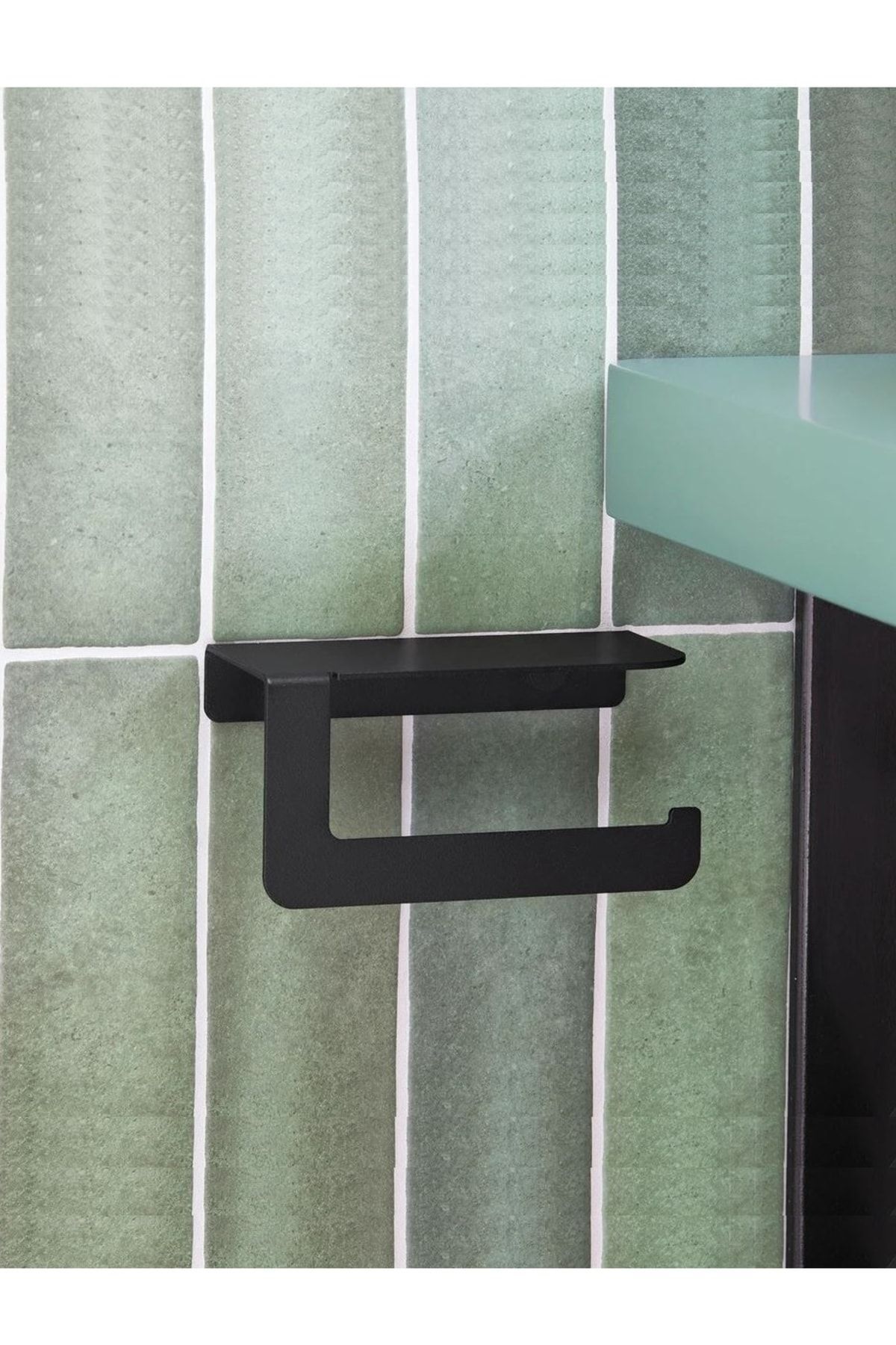 MEBA-Metal Toilet Paper Holder Toilet Paper Hanger with Phone Stand 5