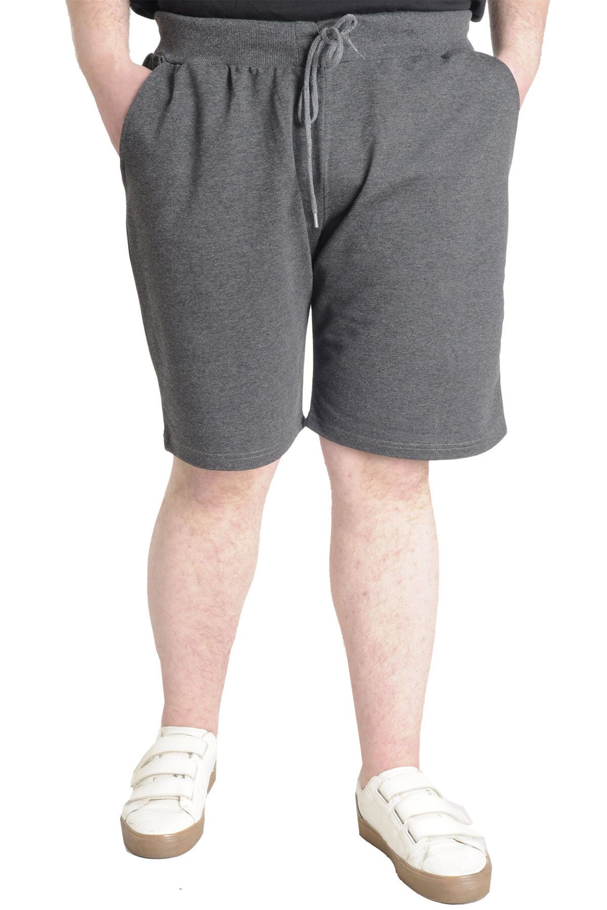ModeXL Mode Xl Buzunar Lateral Capri Pentru Bărbați De Mărime Mare Muline Antramelange Masculin - 3XL