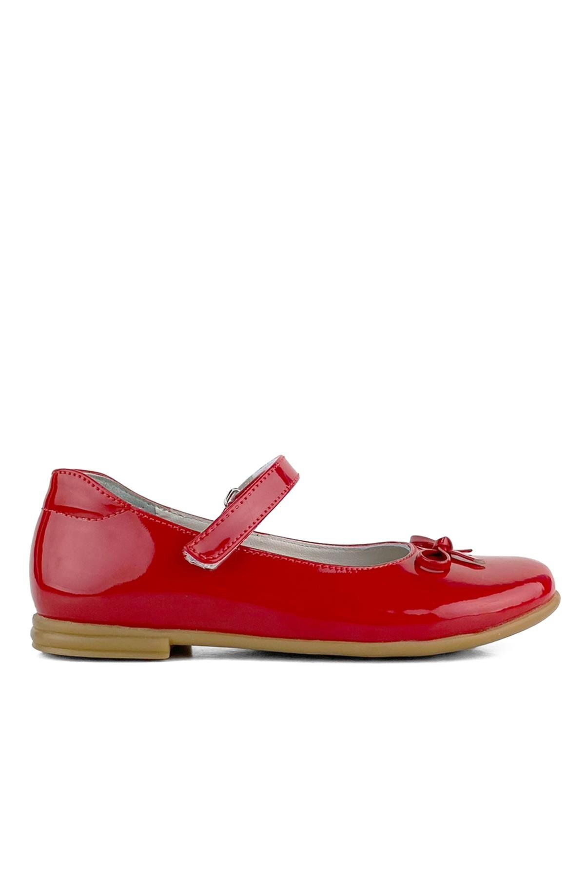 Cici Bebe Ayakkabı-Red Girl's Ballerina Ballet 1