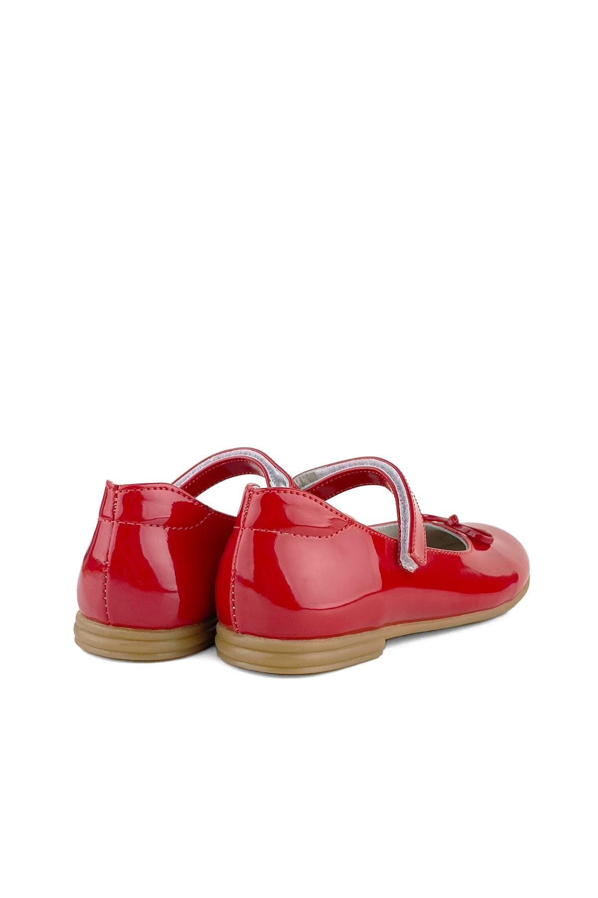 Cici Bebe Ayakkabı-Red Girl's Ballerina Ballet 3