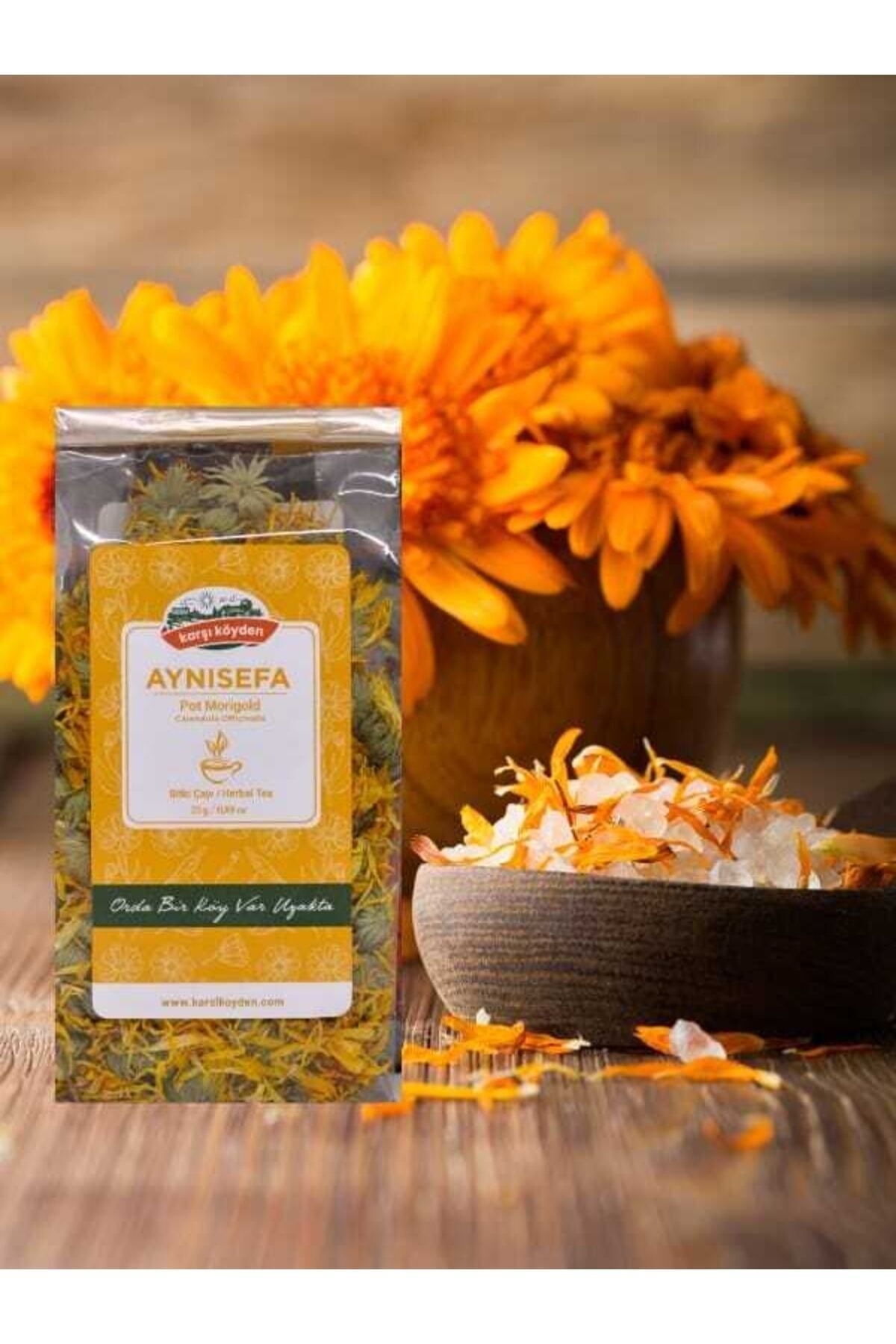 Karşı Köyden-Calendula - Medical Narcissus and Orange Narcissus Flower, Calendula Officinalis 25g 3