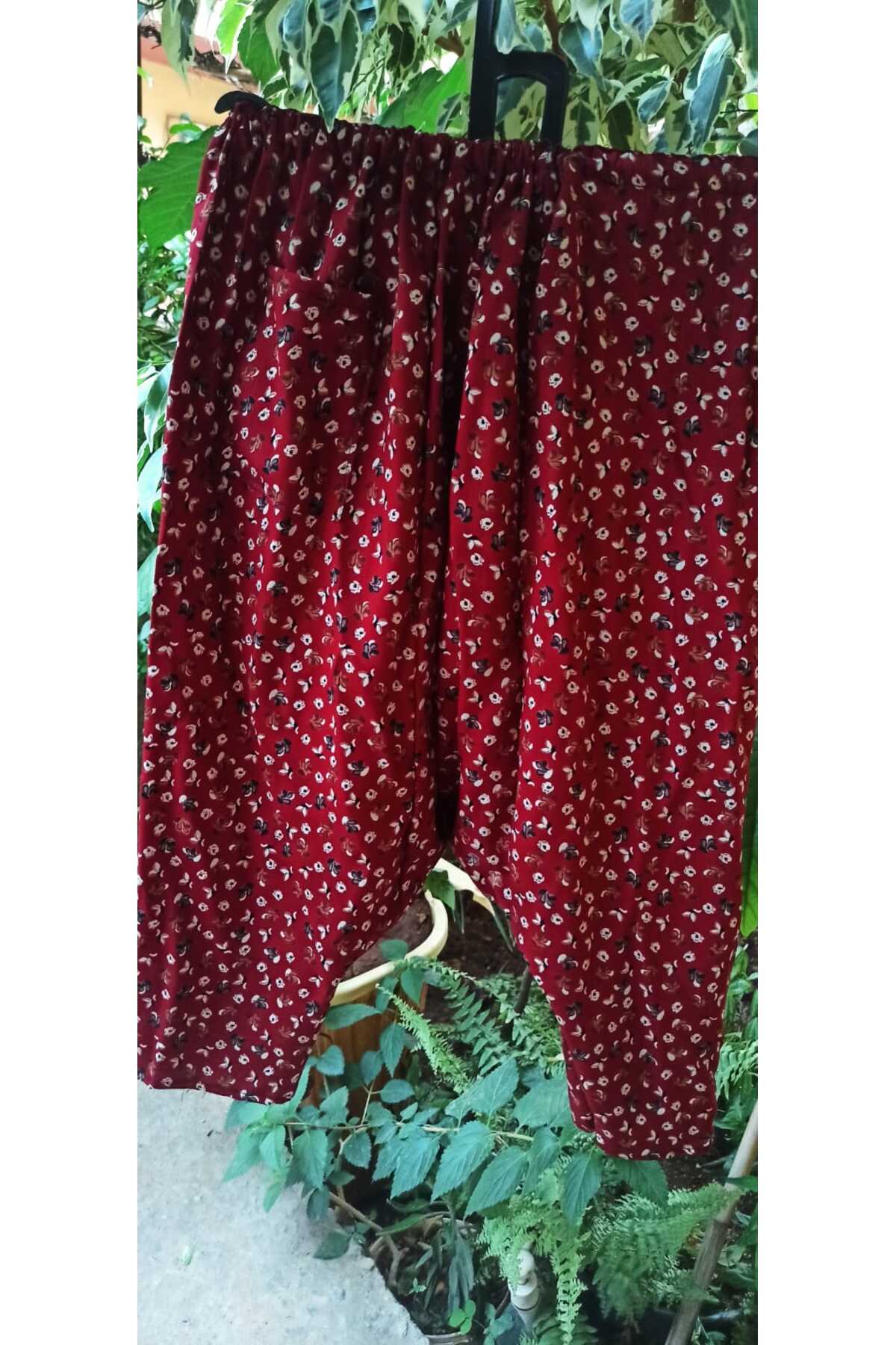 MEŞHUR ŞALVARCI PELİN Çiçekli Anne Kız Kombin Şalvarı Tekli fiyatıdır