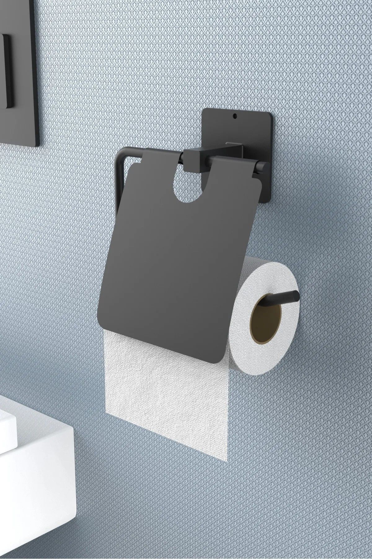 PULCA SHOP Hârtie Igienică Neagră - Adeziv Și Capac, Suport Pentru Wc - One Size