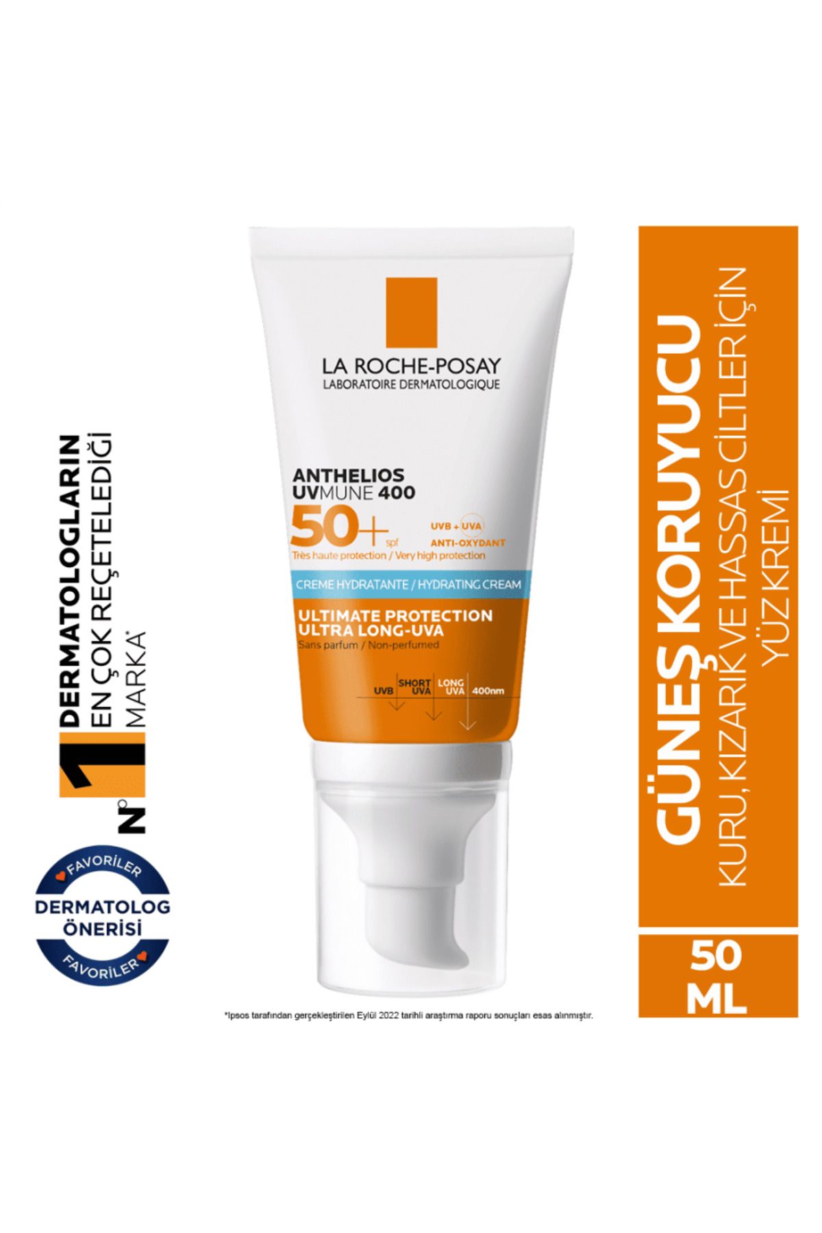 ضد آفتاب مرطوب کننده غیر چرب Anthelios UVMune SPF50+ 50 ml - Carest Cosmetic La Roche Posay