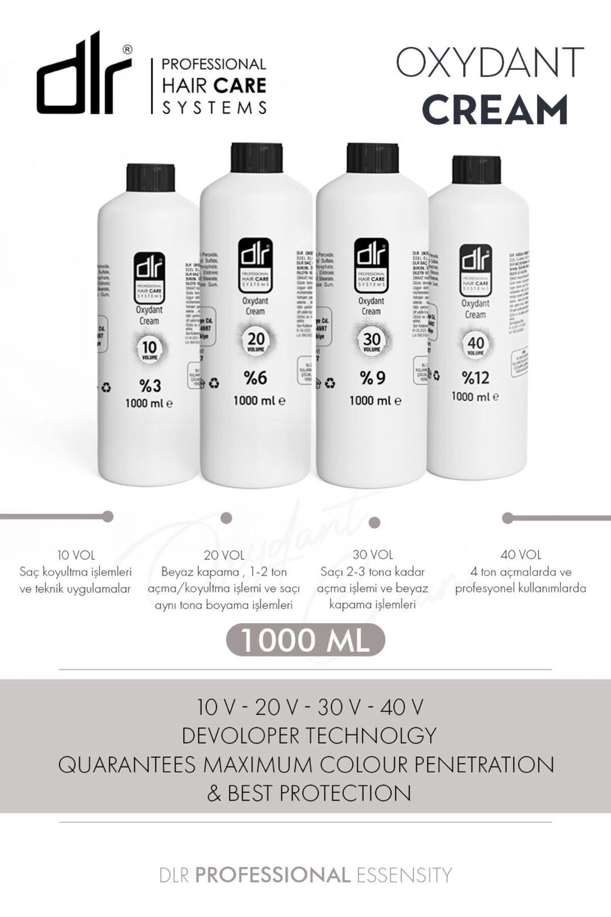 Oksidan Krem %3 10 Volume 1000 ml - Profesyonel Kuaför Kalitesinde!! — 1000oksidan — تصویر 2 از 2