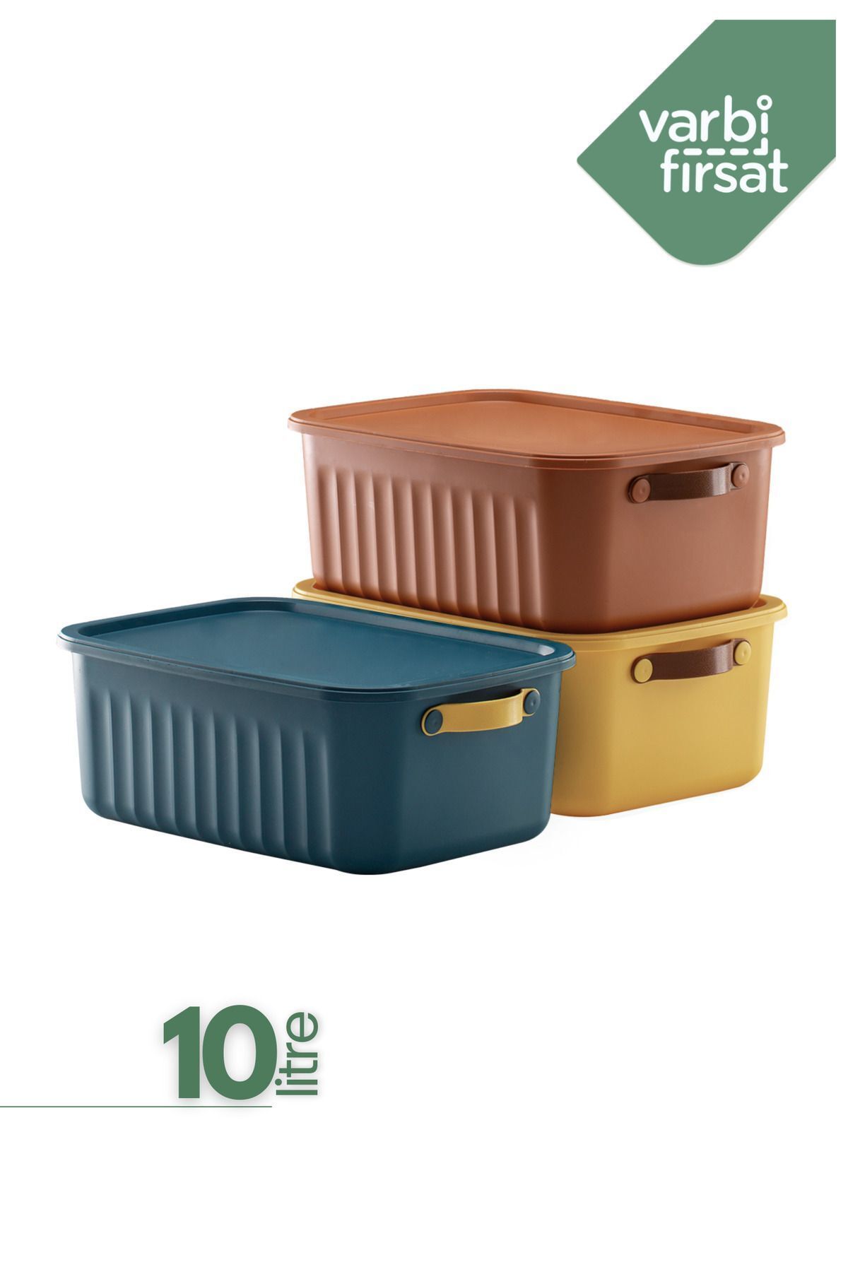 Varbifırsat-Boxify Mix 10 Lt - 3 Pieces Organizer Box with Lid, Decorative Storage Organizer 2