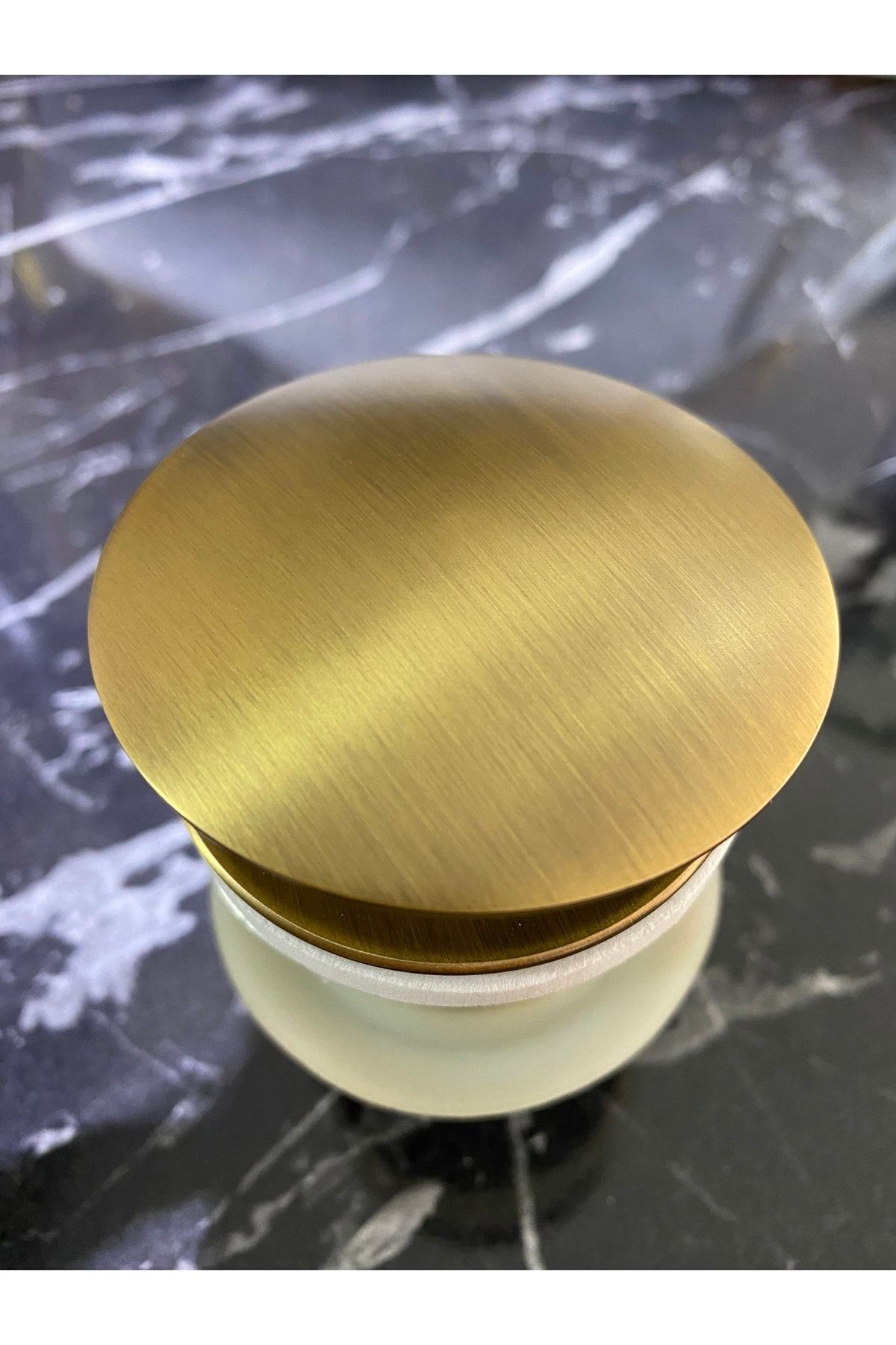 İSAOĞLU YAPI Mat Gold Lavabo Gideri Antik Gold Lavabo Süzgeci Pirinç Malzeme