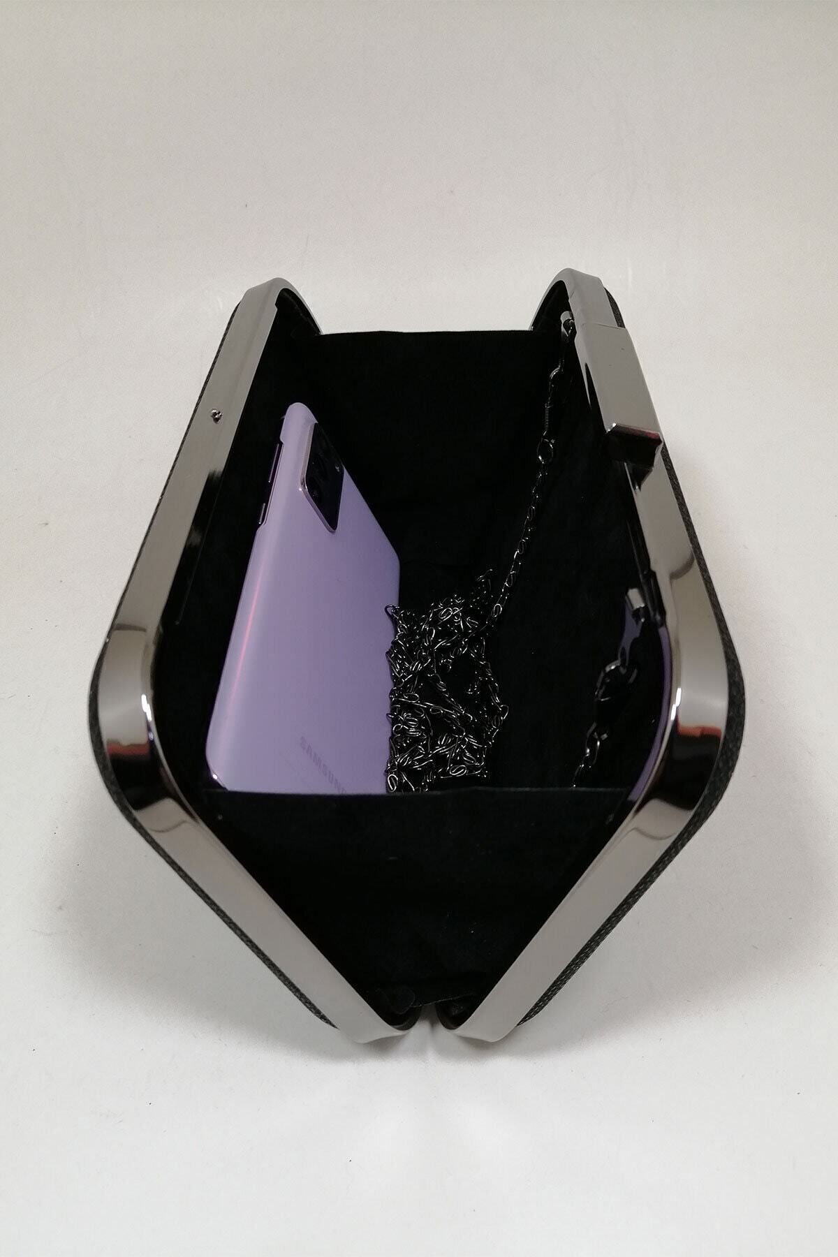PARKTAN-Black Glitter Evening Dress Clutch Portfolio Bag 7