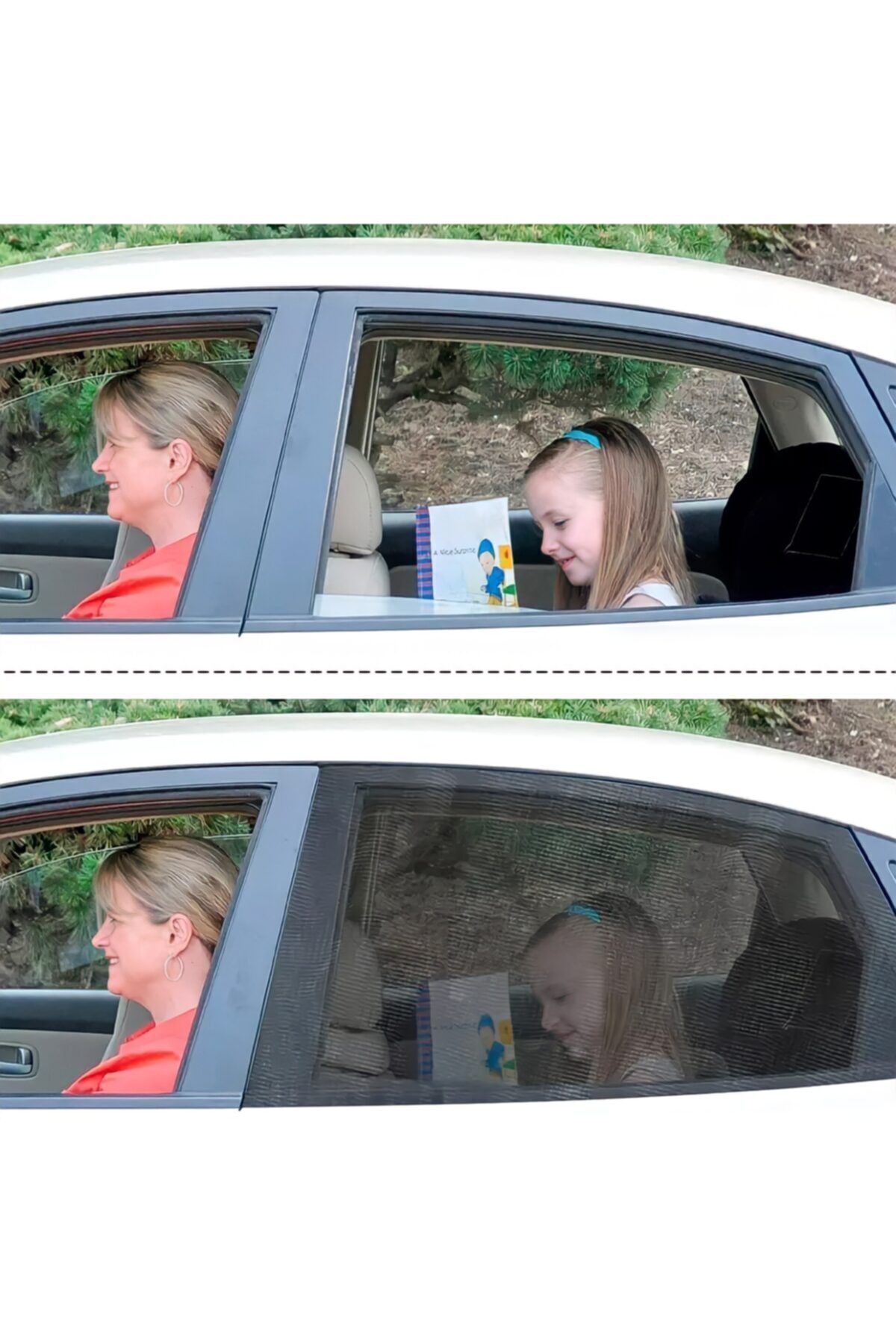 BYENS 2 Adet Oto Güneşlik Perde Araba Yan Cam Perdesi Araç Içi Güneşliği Için Seyahat Arka Koltuk fotoğrafı 5 (önizleme)