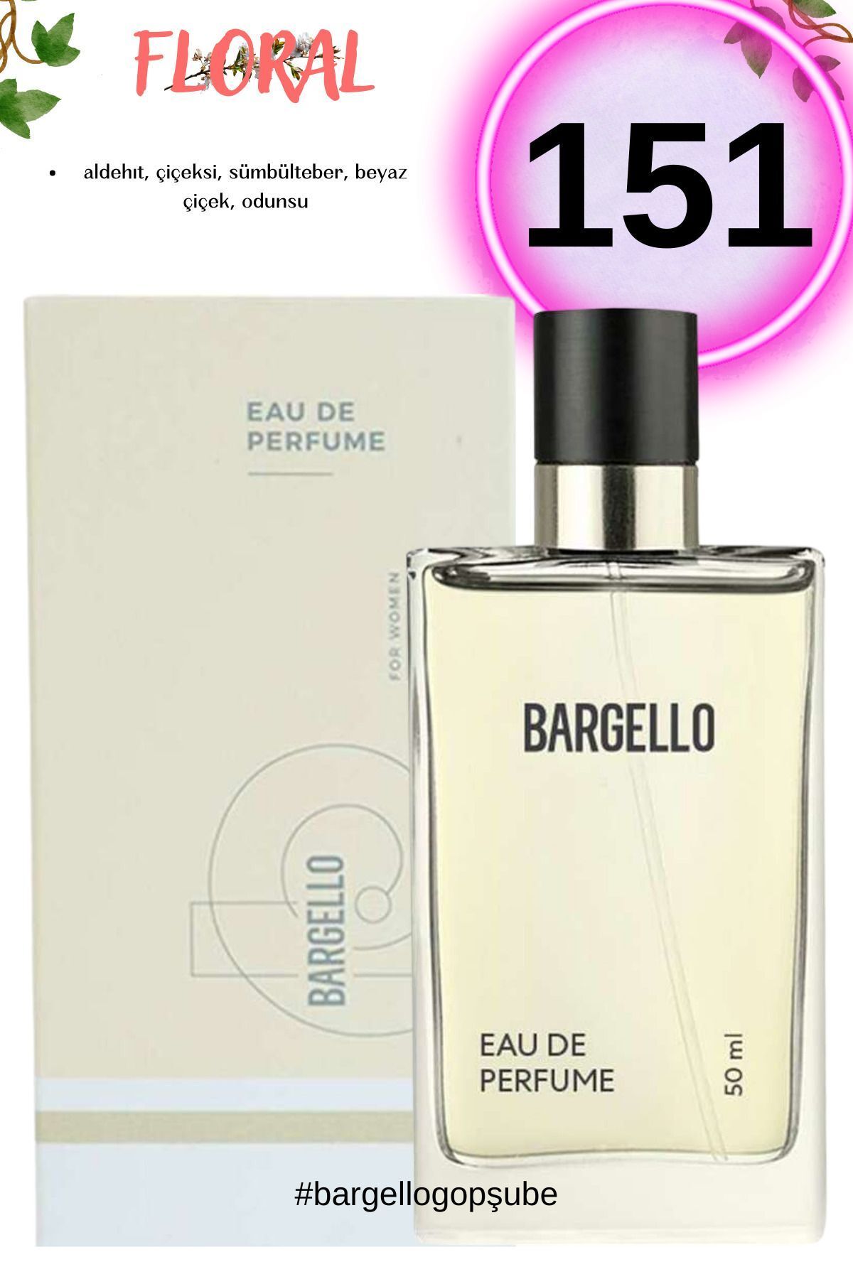 151 عطر زنانه گلدار 50 میلی لیتر Edp 8YMS123456832 Bargello