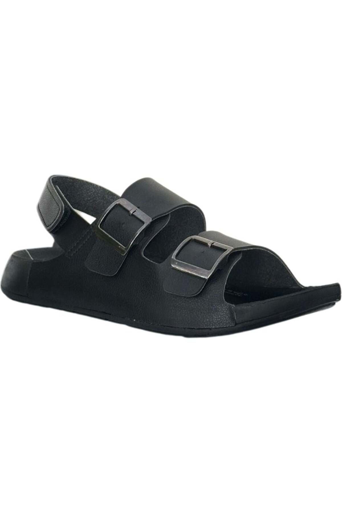 GEZER 00206 Siyah Erkek Günlük Sandalet