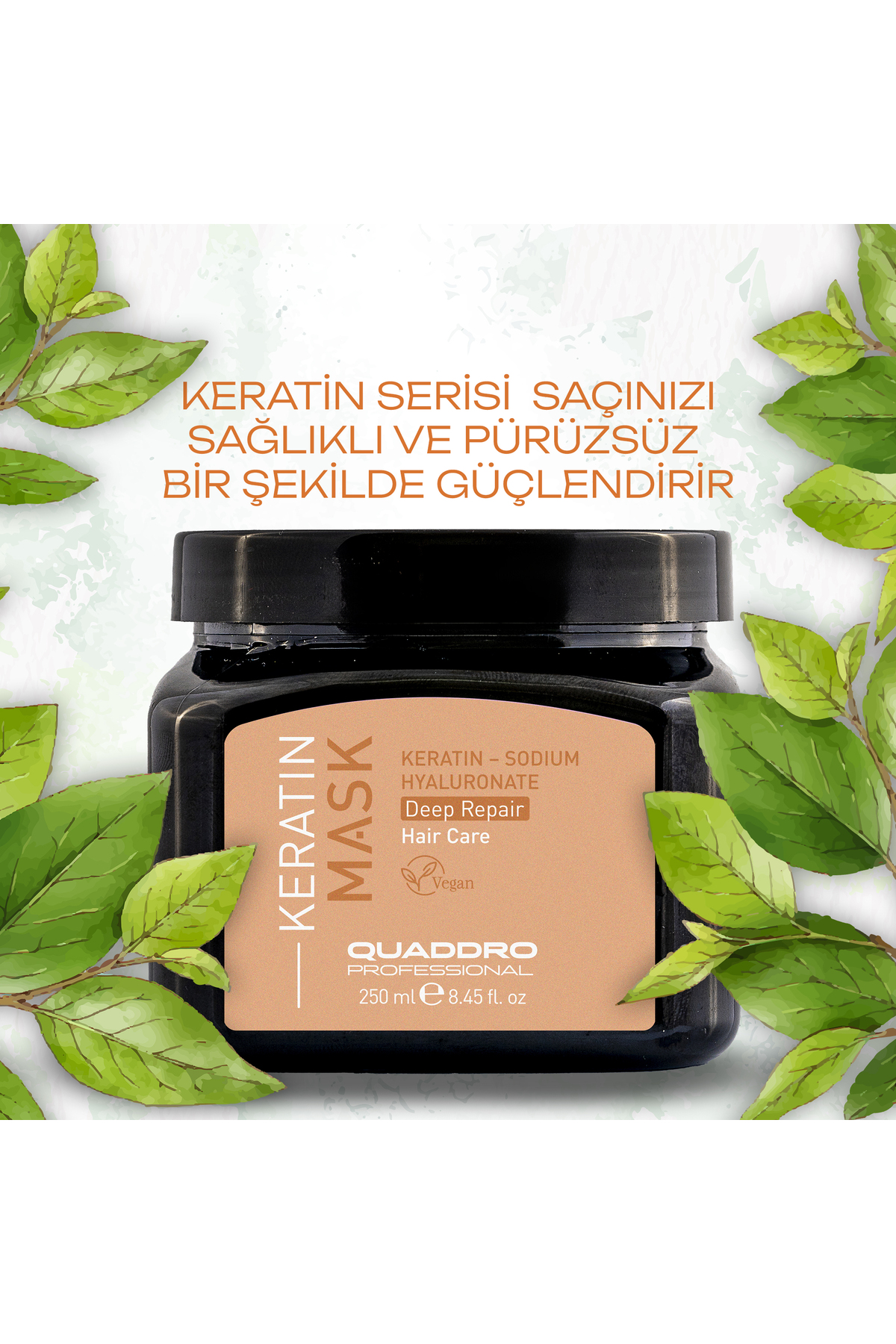 QUADDRO KERATİN YIPRANMIŞ VE ONARICI MASKE 250 ML — 8682416310977 — تصویر 3 از 3