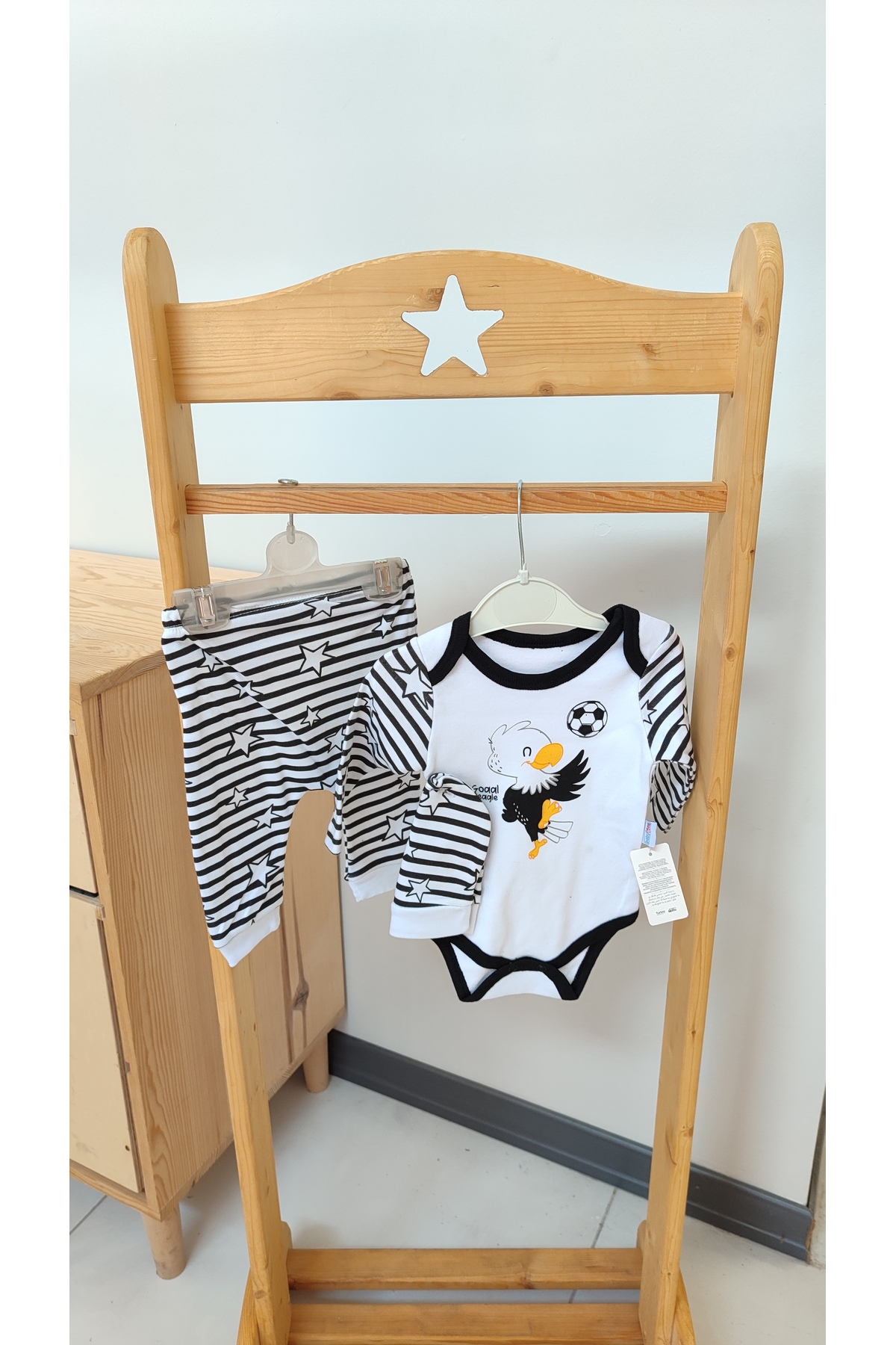 بادی نوزادی پسرانه – دخترانه مشکی Monkabox | ZIBINLITARAFTAR اورجینال - تصویر 3