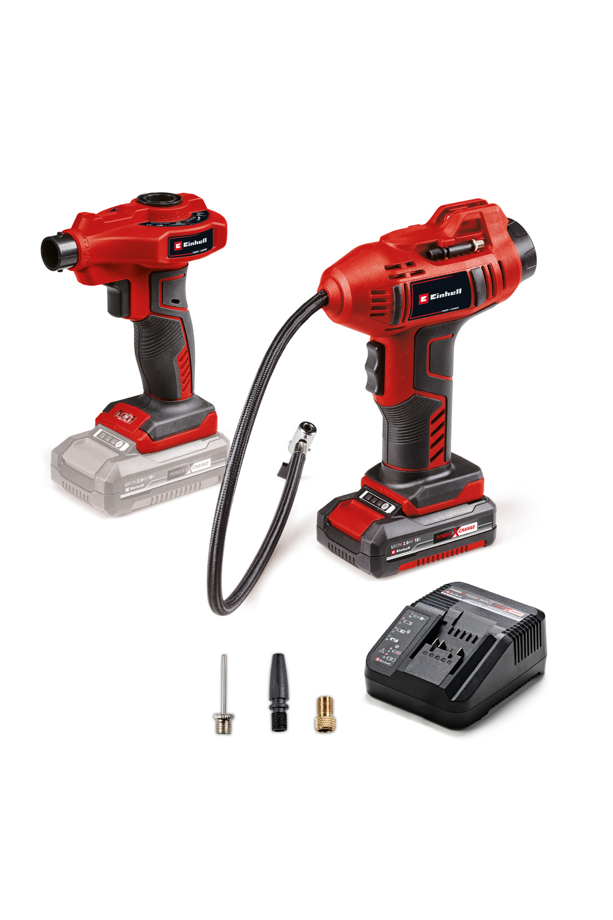 Einhell CE-AP 18+CE-CC 18+2,0 Ah Kit, Hava Üfleme & Lastik Şişirme Set