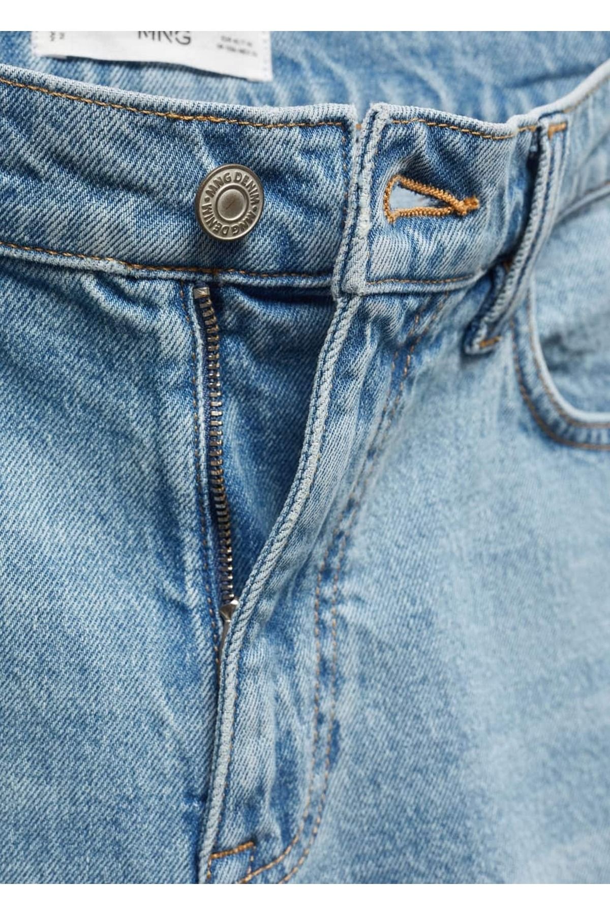 MANGO Man-Regular fit denim bermuda shorts 6