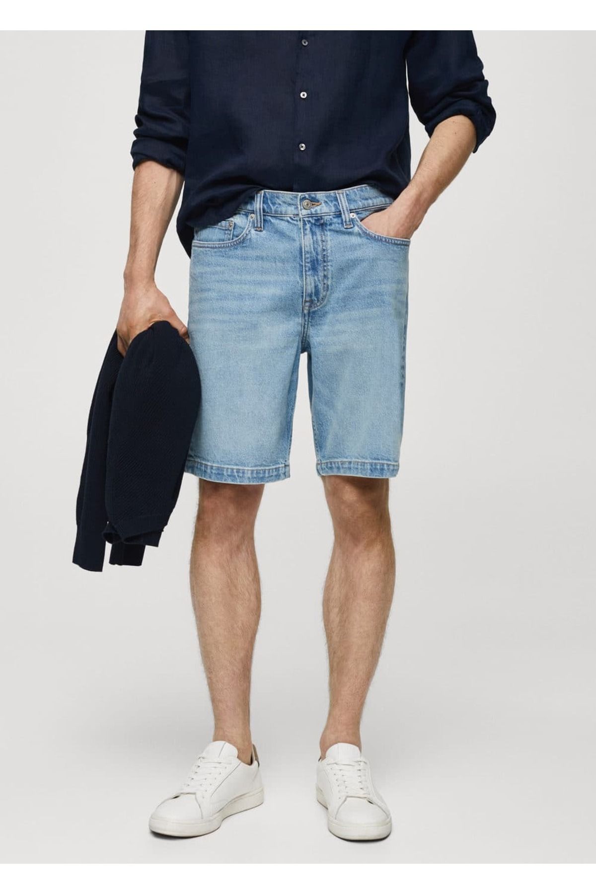MANGO Man-Regular fit denim bermuda shorts 1