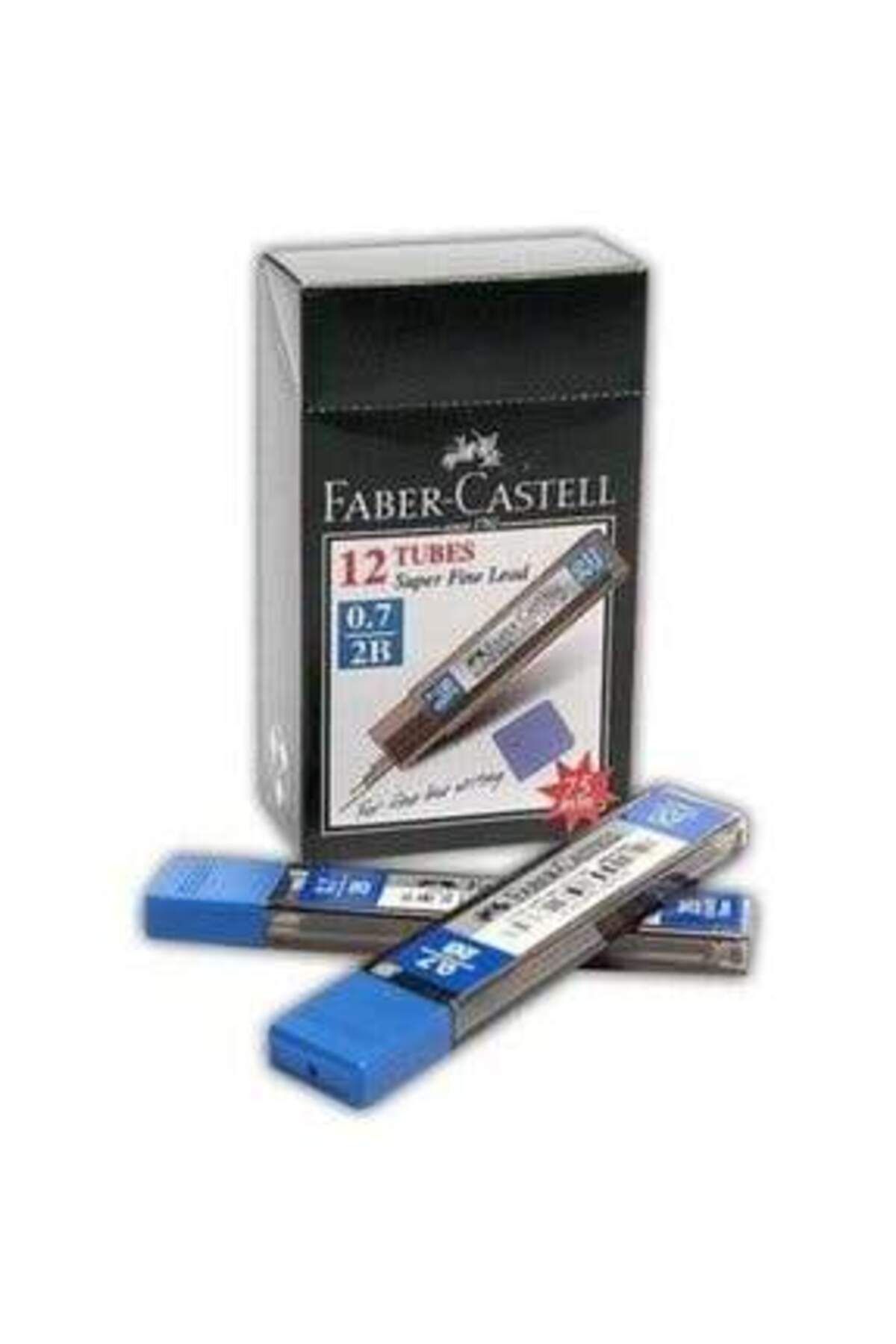 Faber Castell Super Fıne Mın 0.7mm 2b 75mm (24 Mın/tüp) Uç 12 Adet ( 1 Paket 12 Adet ) FCSFUC2