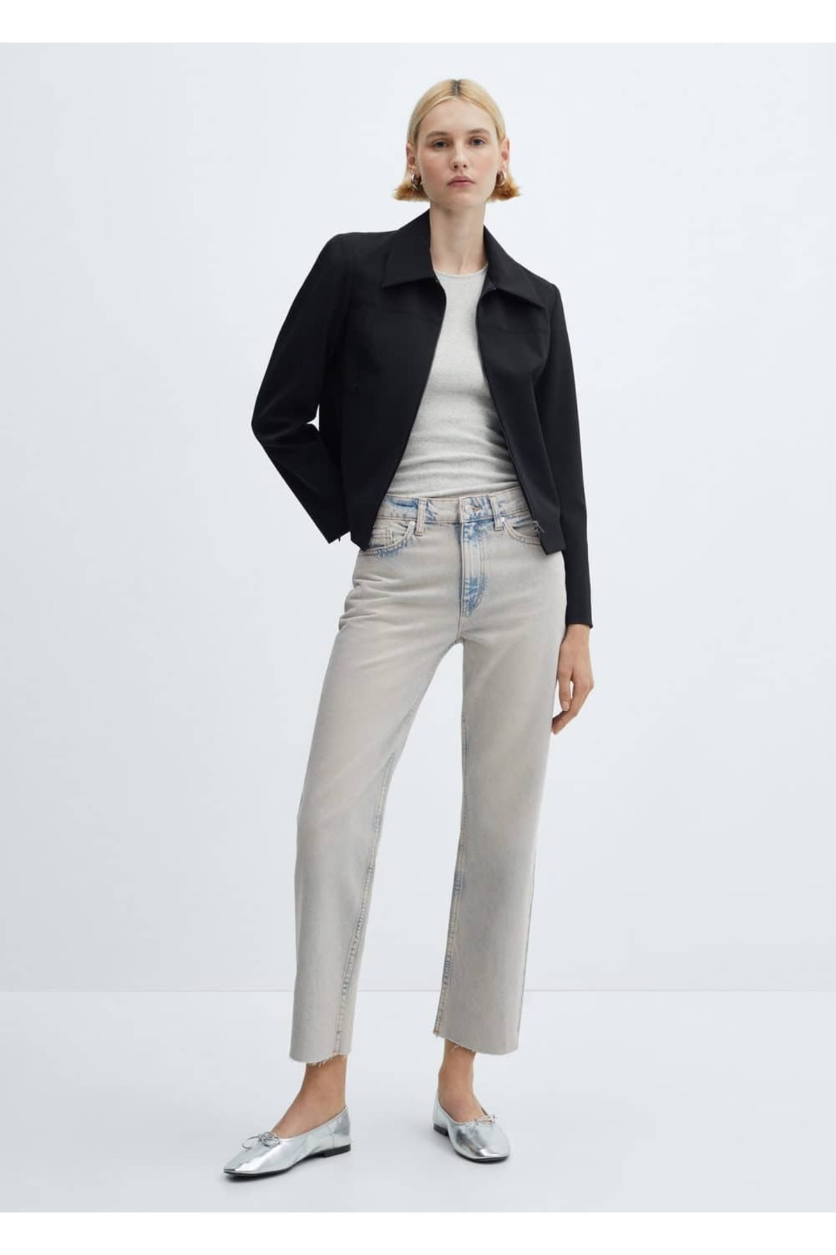 Düz kesim crop jean