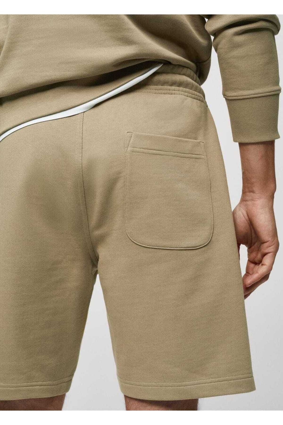 MANGO Man-Jogger bavlnené jogger šortky 7