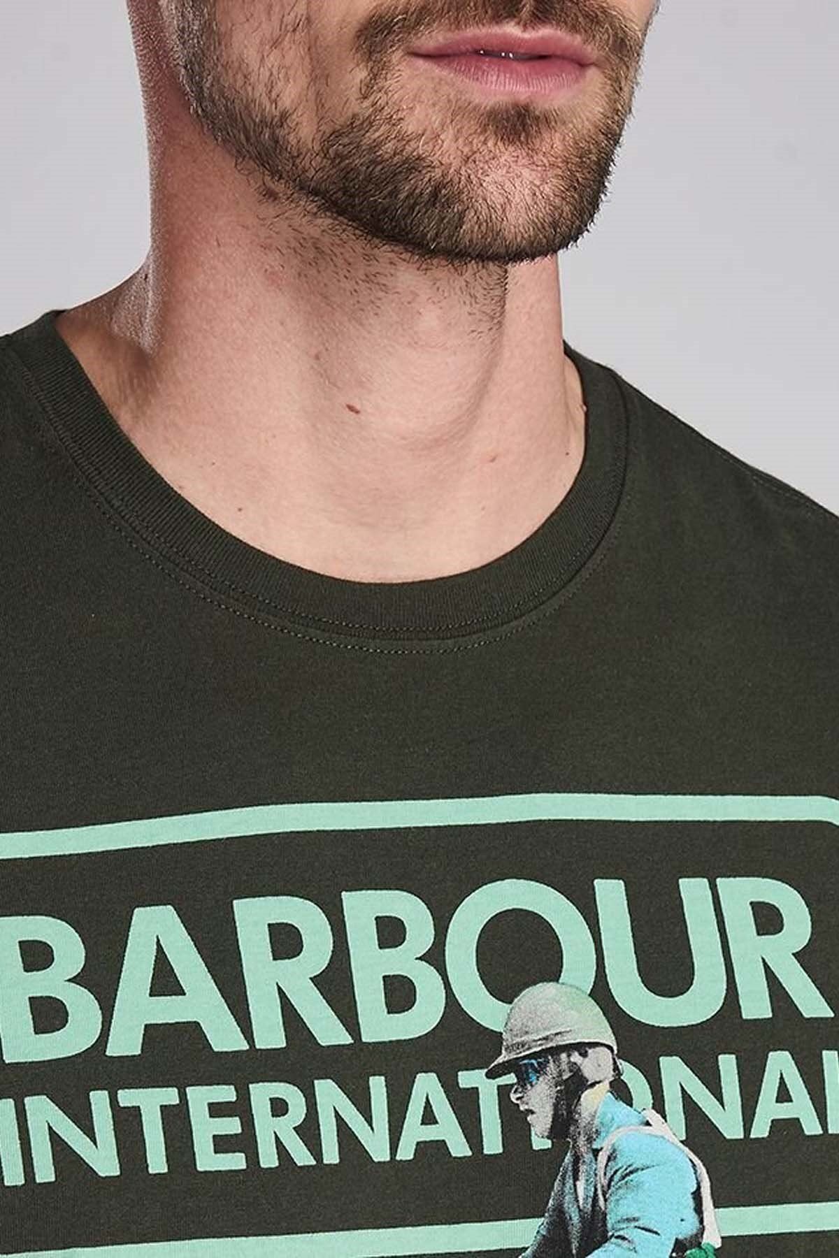 تی شرت سبز مردانه B.int. Archive Comp Gn43 جنگل Barbour