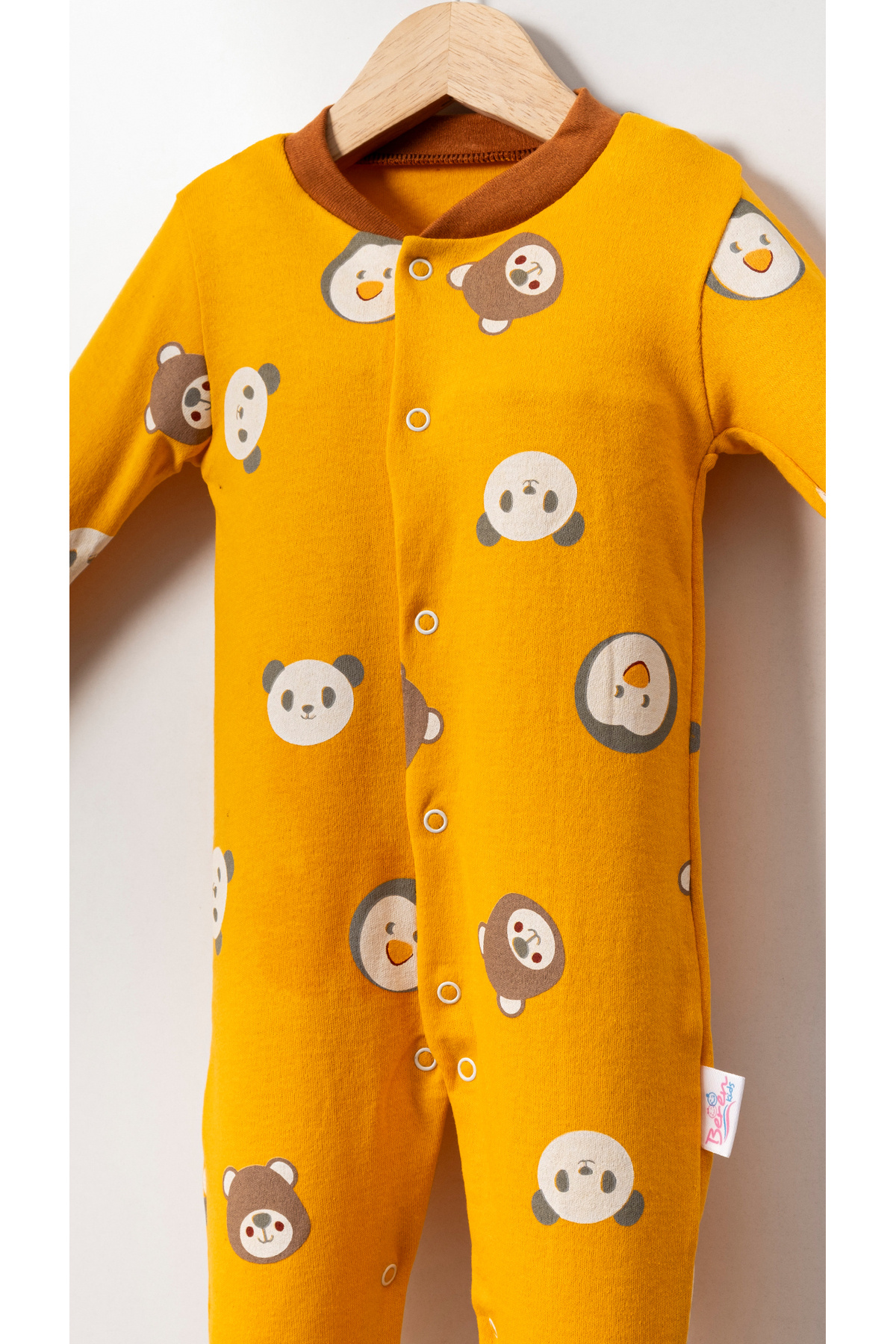 Bubito Renkli Panda Desenli Bebek 3'lü Tulum Seti fotoğrafı 3 (önizleme)