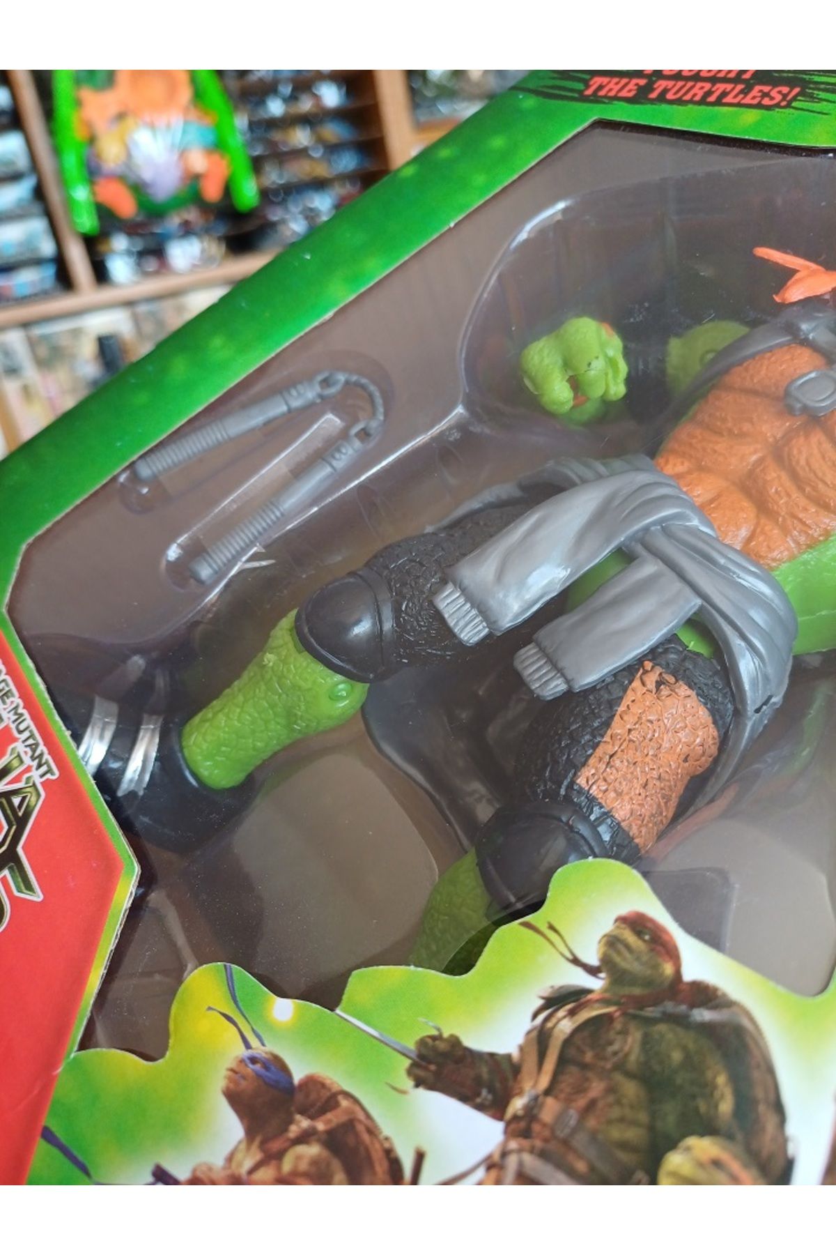 Ninja Kaplumbağalar-Michelangelo Ninja Turtle Large Toy - Unbreakable Figure Nunçaku 5