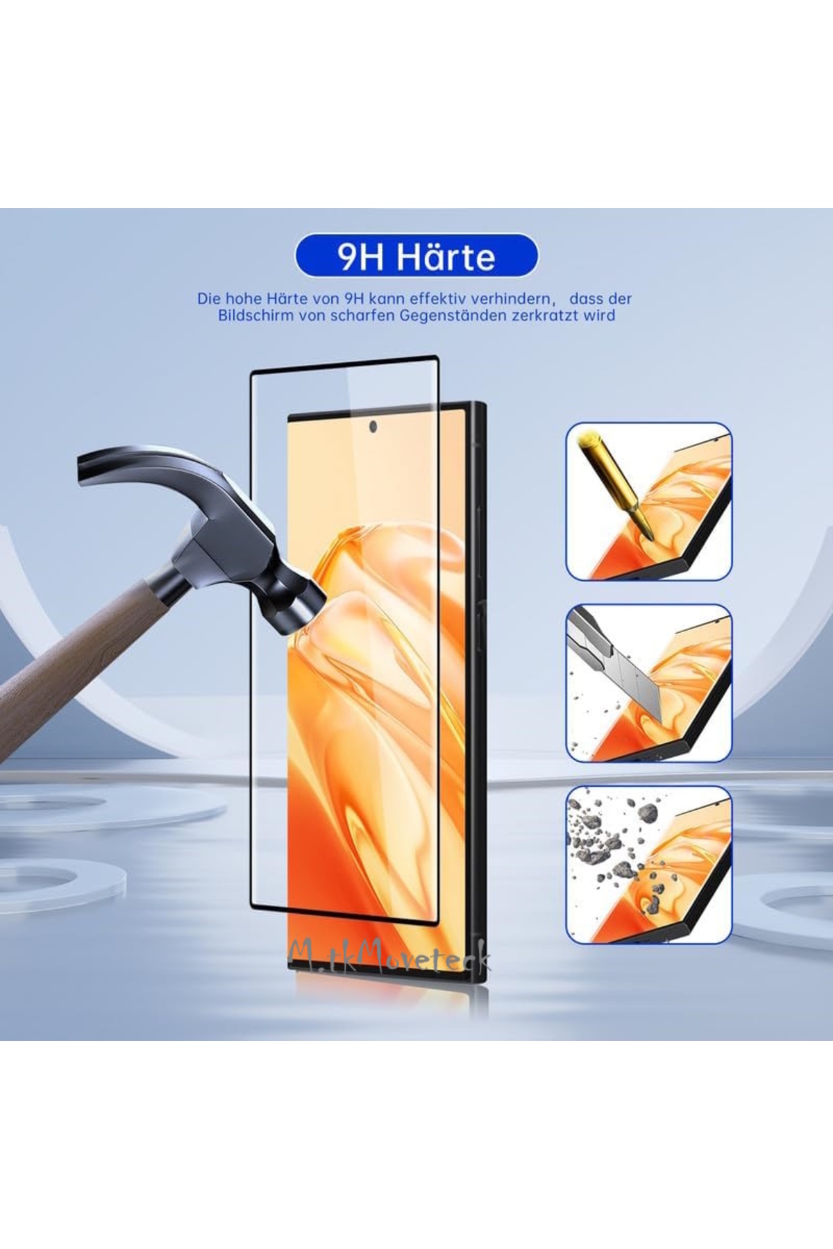 m.tk moveteck-Samsung Galaxy S24 Ultra Compatible Screen Protector 5D Glass Full Containers Unbreakable Tempered Screen Glass Bilvis 2