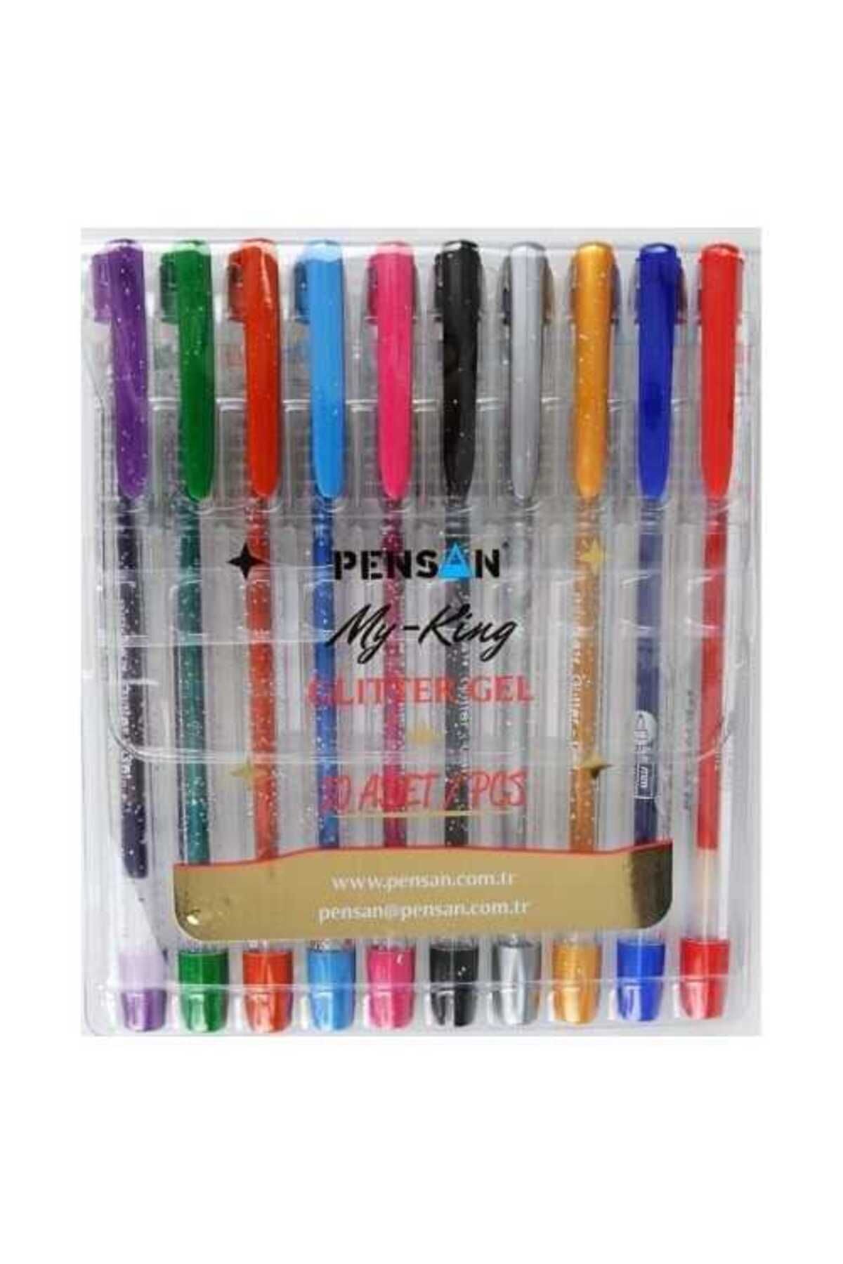 Pensan 10шт гелевая ручка My King Glitter Pen 2227 02227-10