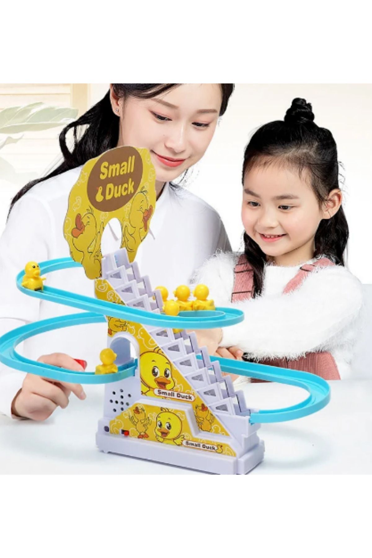 9 Ördekli Ördek Dön Dolaş Işıklı Müzikli Ördekli Dön Dolaş Oyunu Merdivenden Kayan Ördekler