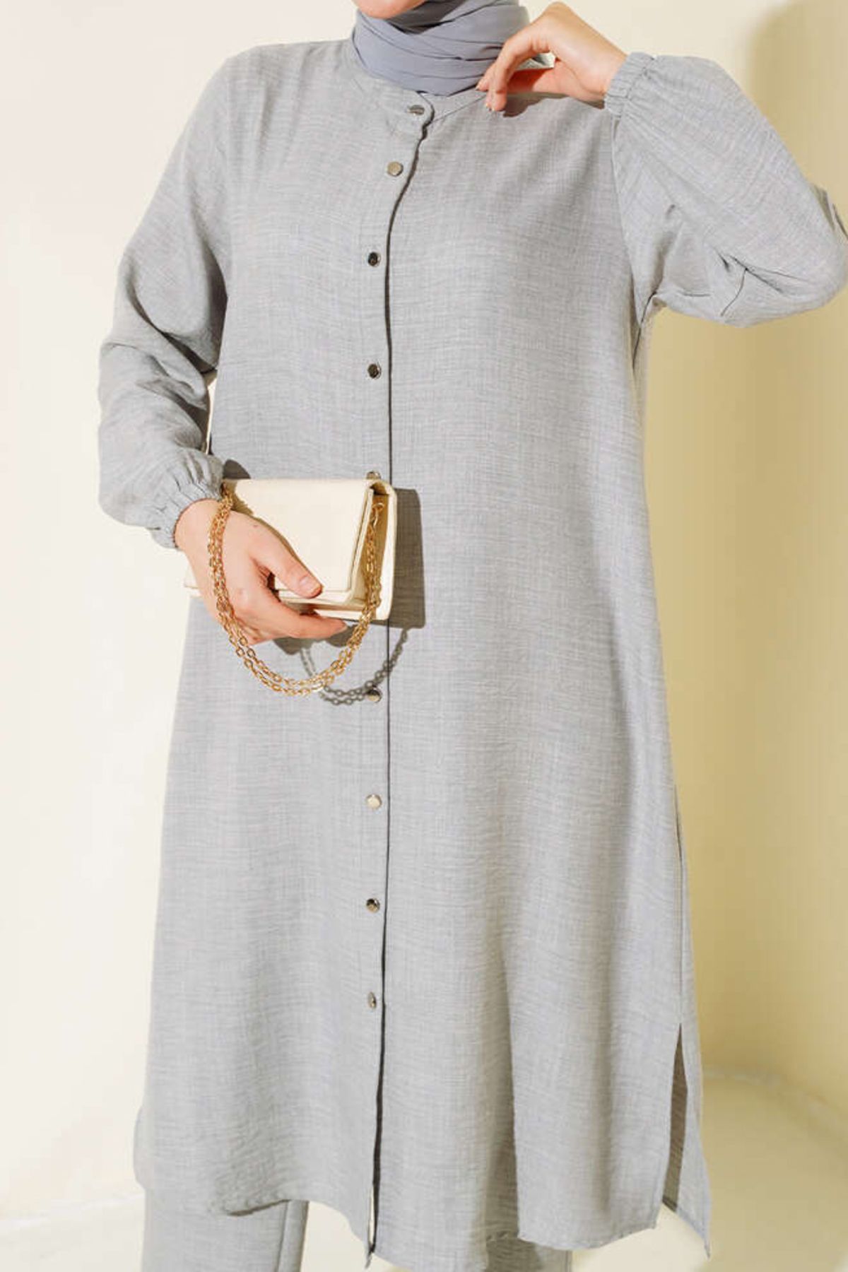 Terrenova-Judge Collar and Buttoned Double Tunic Set 2