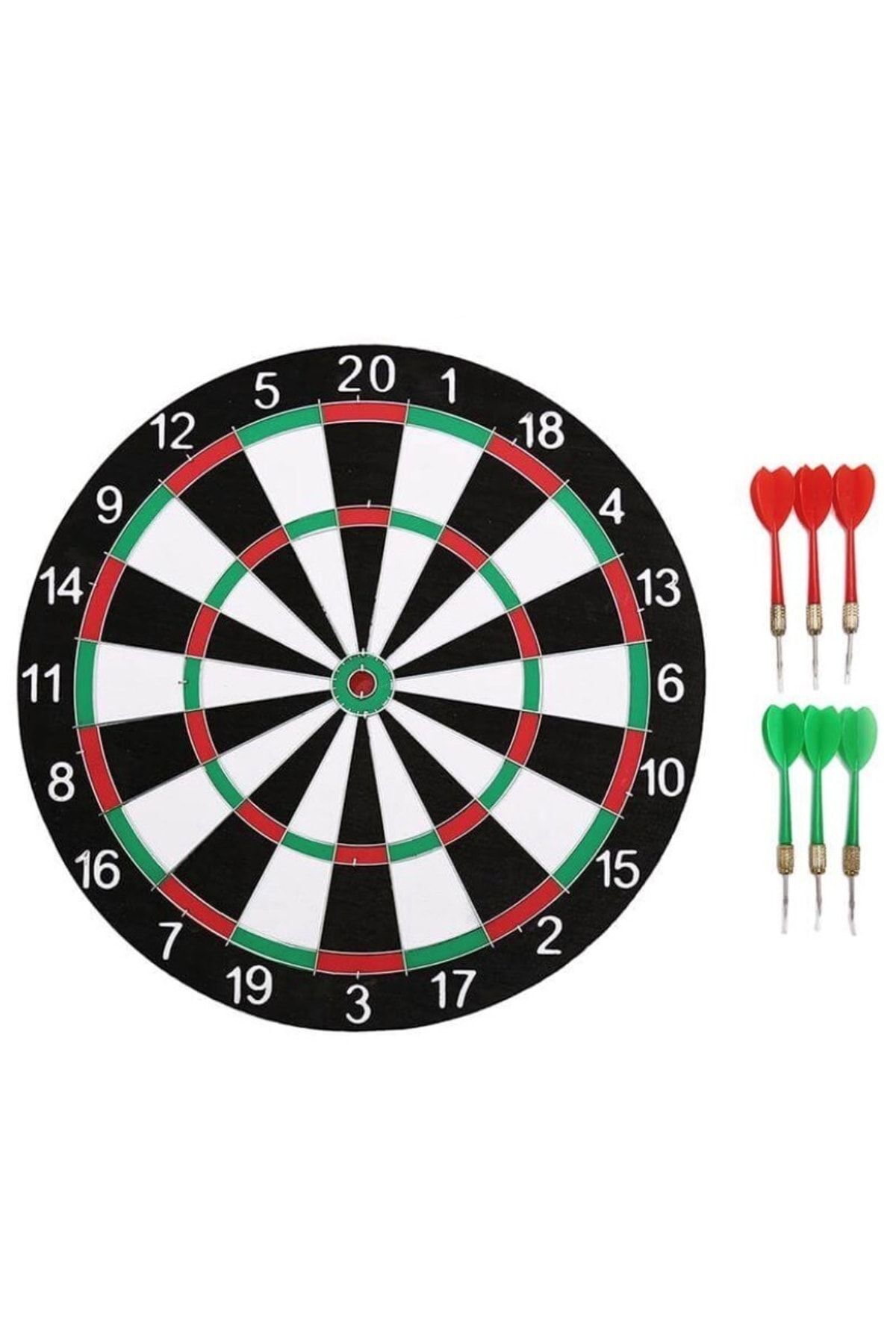 Genel Markalar Çift Taraflı Hedef Tahtası Büyük Boy Dart Seti 41,5 cm - Dart Hedef Tahtası 6 Oklu