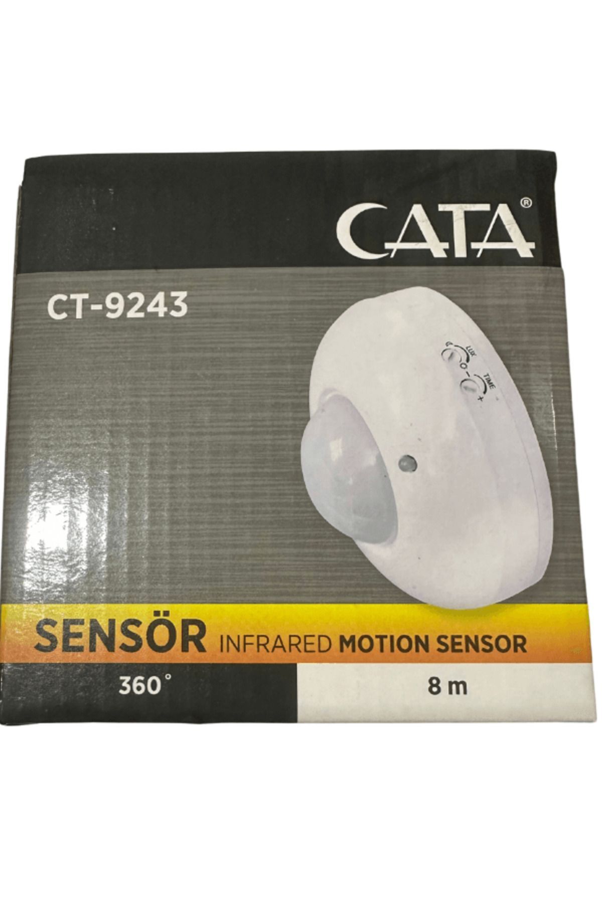 Cata CT-9243 8 Metre 360 Derece Kızıl Ötesi Hareket Sensörü (8 Adet)