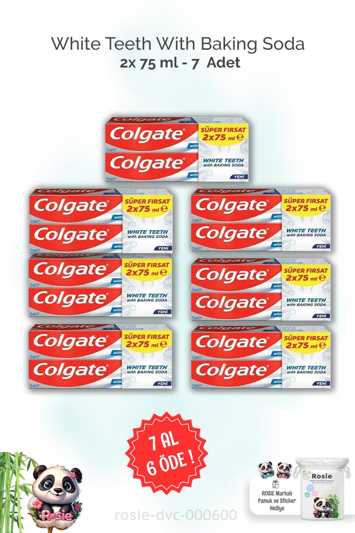 Colgate 7 AL 6 ÖDE Colgate White Teeth With Baking Soda 2'li 75 ml ve ...