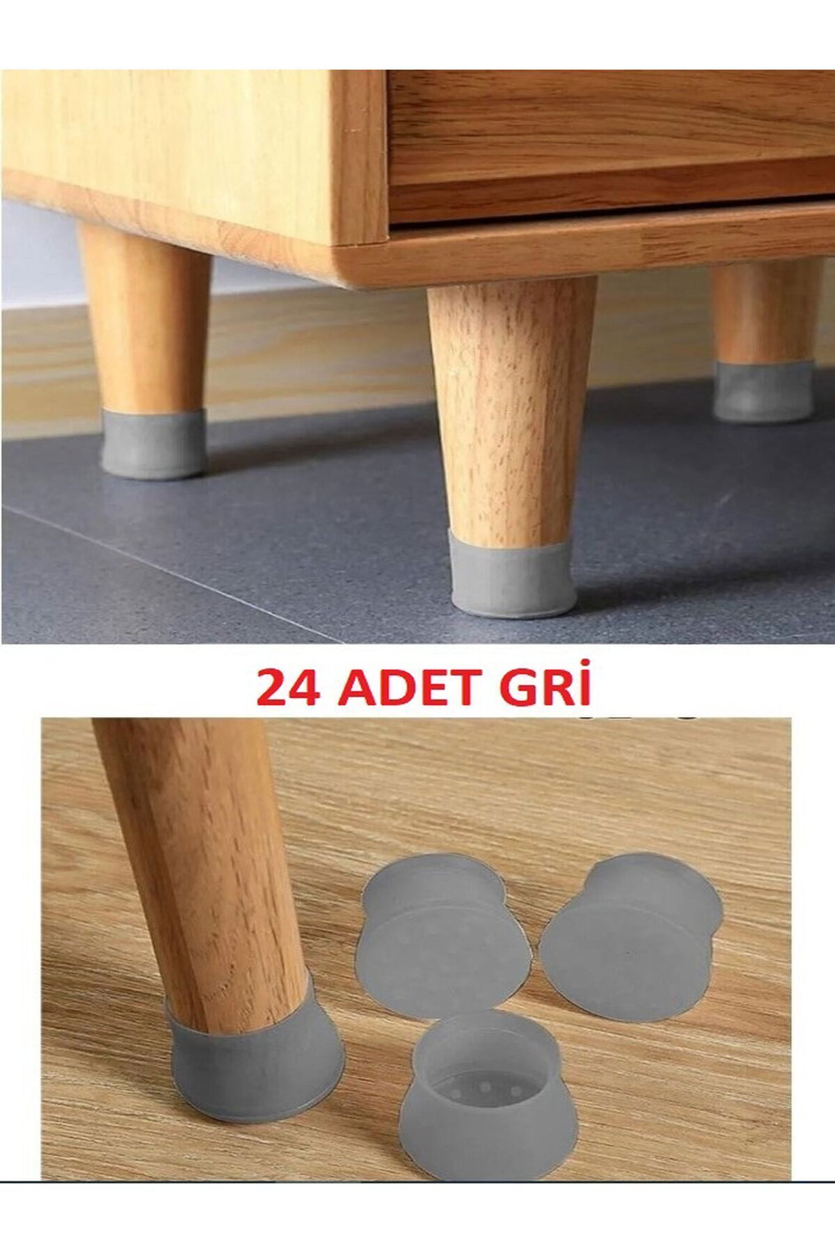 24Pcs Silicone Table Chair Protector, Table Chair Anti-Slip, Floor Protector Silicone