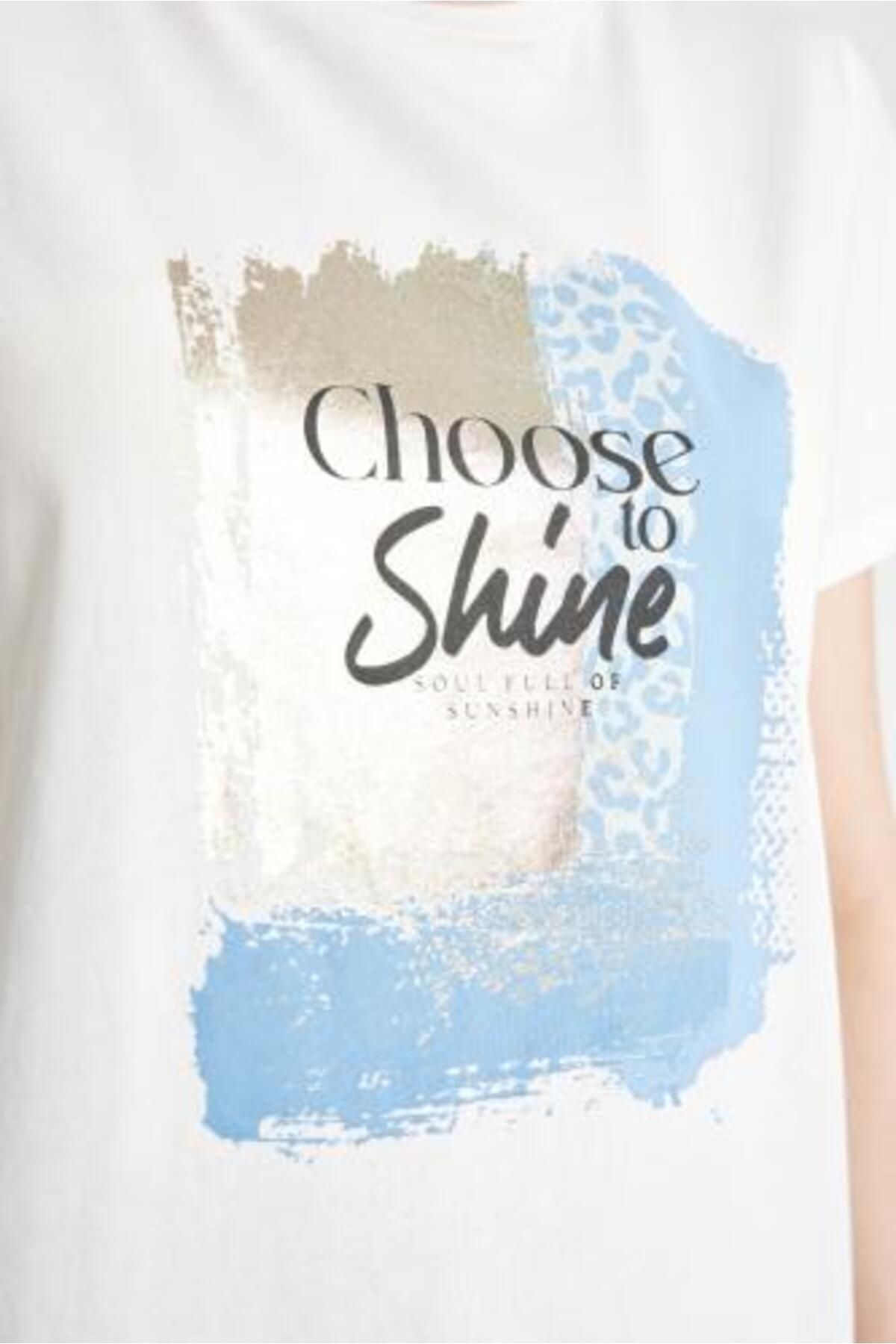 تی شرت زنانه دفاکتو | D1925AX24SM Defacto - Image 5