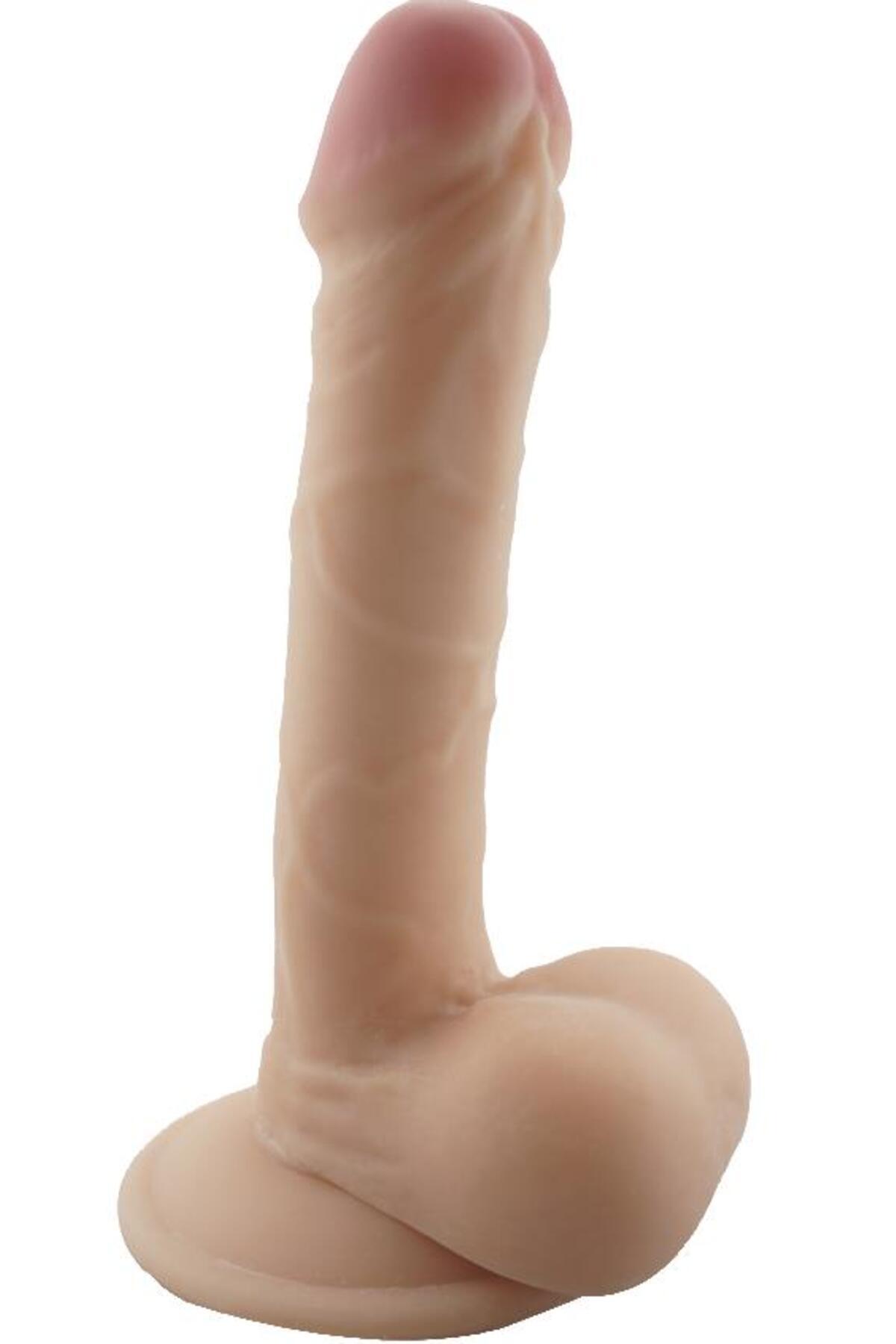 Yumuşak Dokuda 19 Cm Belden Bağlamalı Penis Vantuzlu Gerçekçi Deri Kemerli Realistik Takma Dildo 3