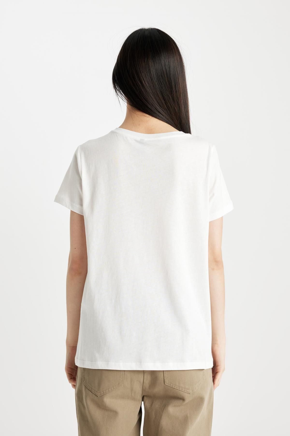 تی شرت زنانه دفاکتو | D1933AX24SM Defacto - Image 6