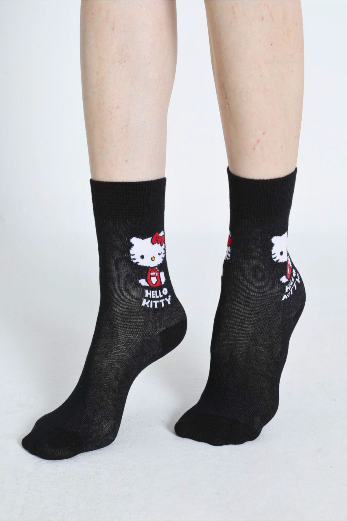 Hello Kitty-Core Socket Socks - Patterned and Licensed, Black, ROZ-122/2 3