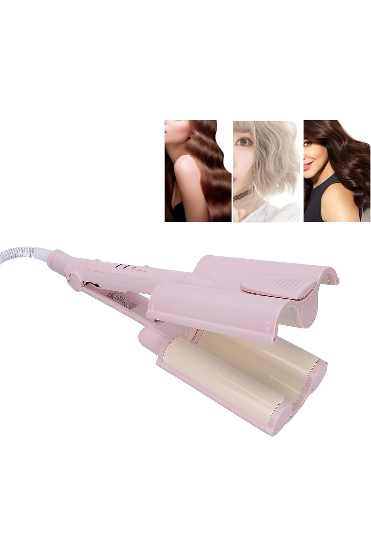 DEMPOWER-3 Barrel Curling Iron Hair Waver - Triple Barrel Hair Curler and Beach Waves Curling Wand 3