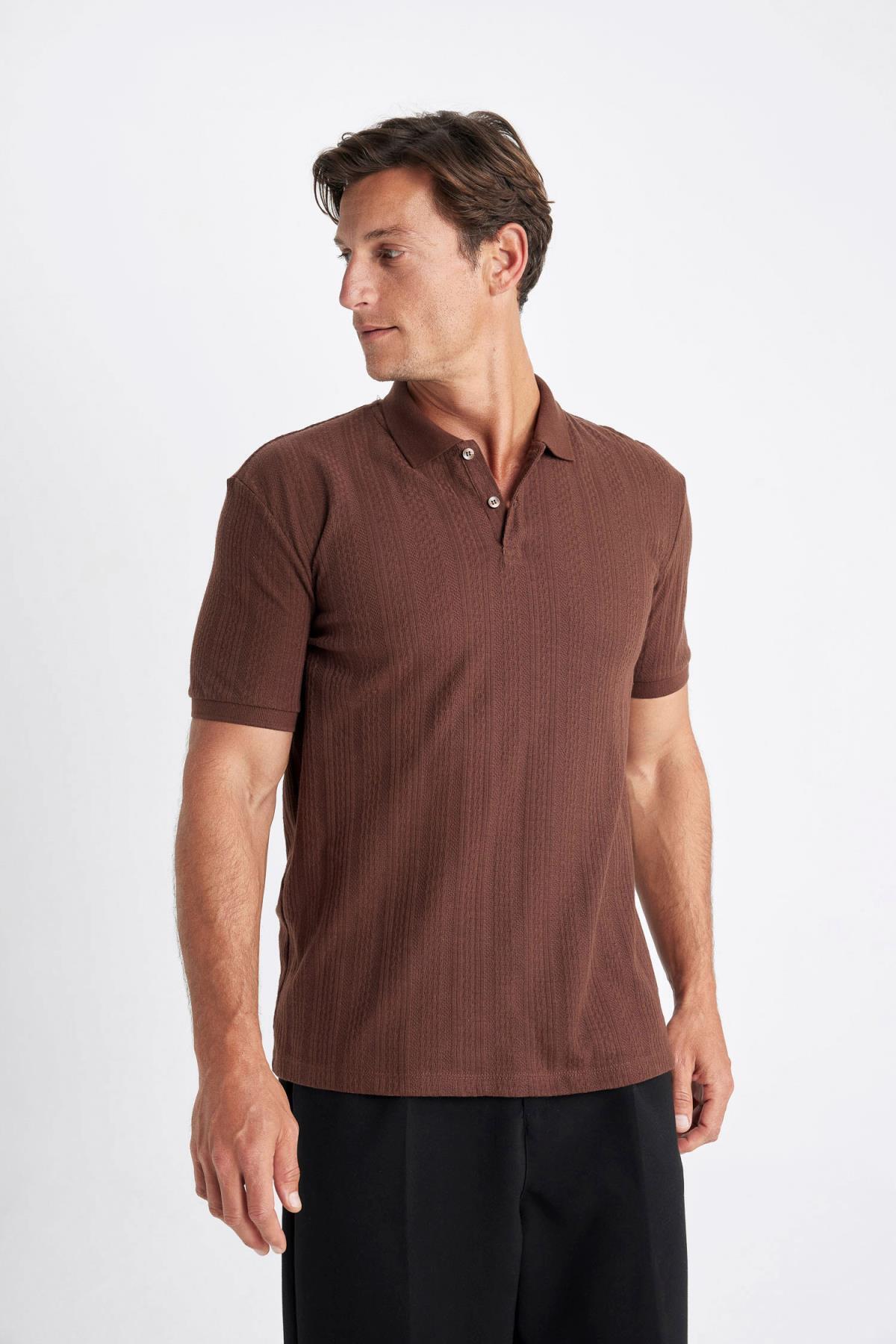 پولوشرت مردانه دفاکتو | C4140AX24SM Defacto - Image 4